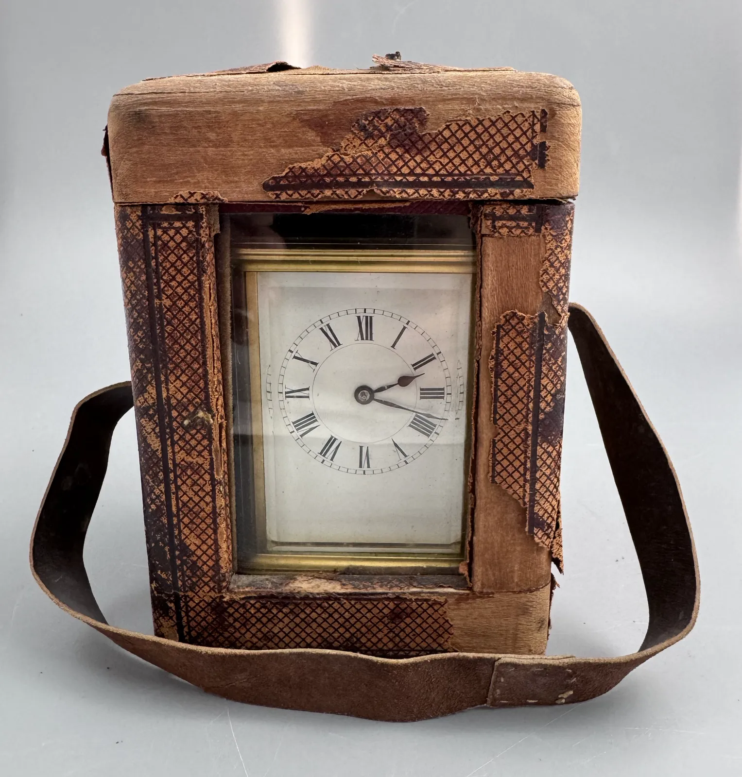 French Brass Cased Carriage Clock By Henri Jacot, Paris, Striking