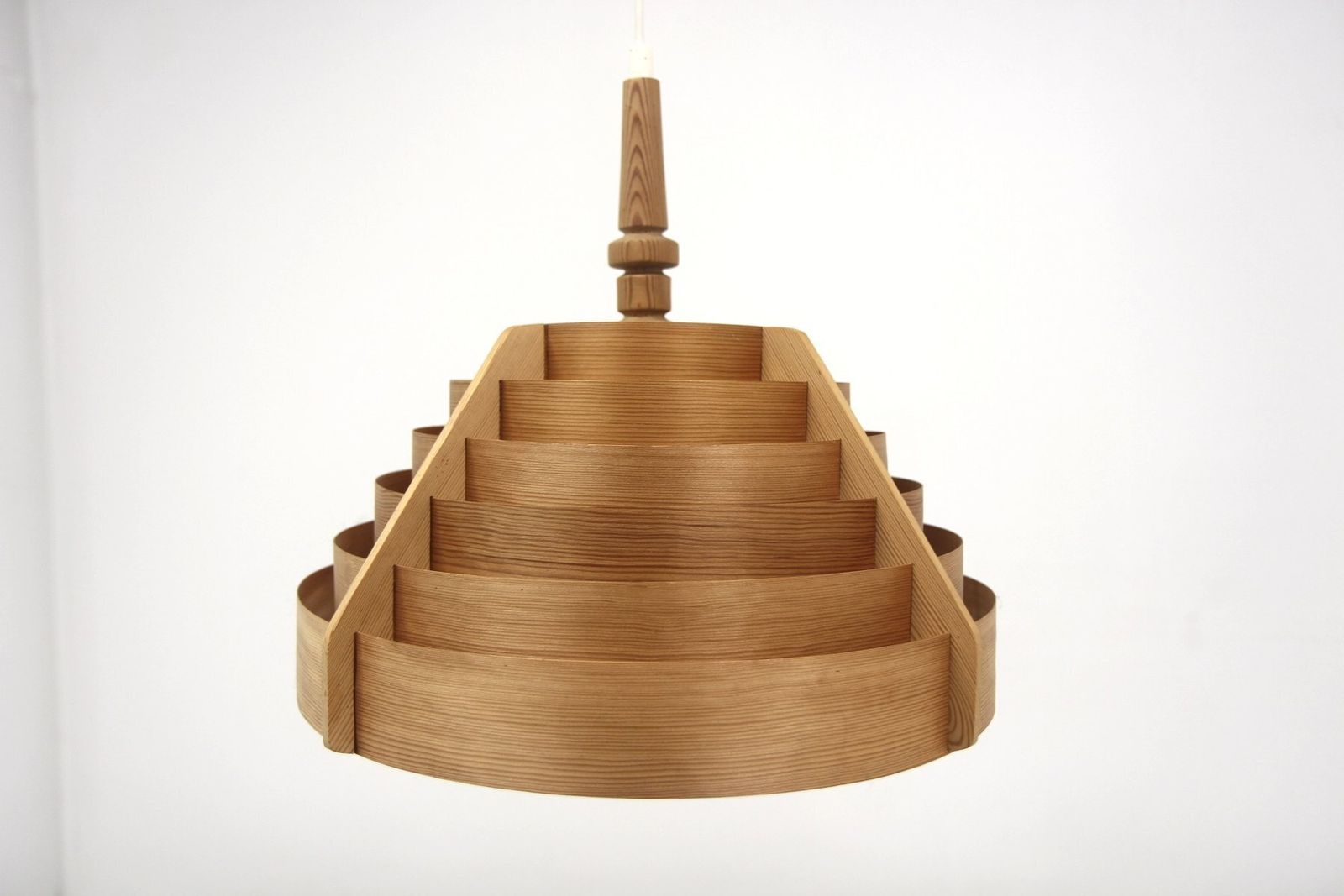 Pine Pendant Lamp By Hans Agne Jakobsson, Sweden, 1960s photo furniture