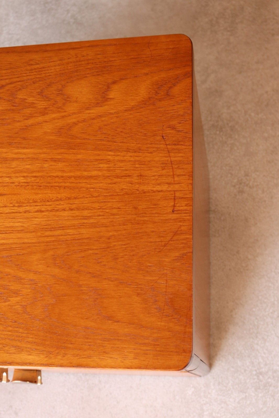 photo for sale Mid Century Teak Stag Cantata Bedside Cabinet 2 Drawer Chest
