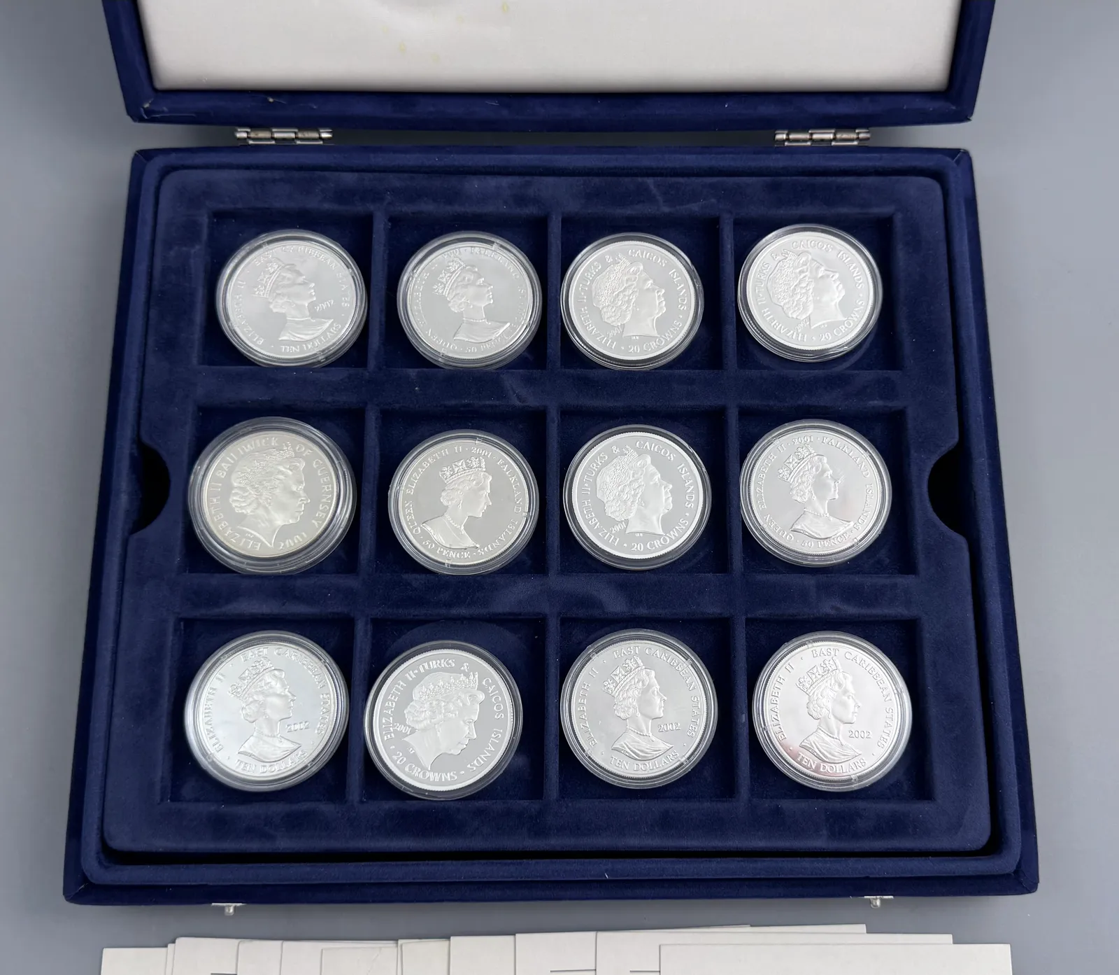 Silver Proof Coin Collection, "Kings And Queens Of Great Britain", Westminster Mint, 12 Coins, Cased With Certificates photo for sale