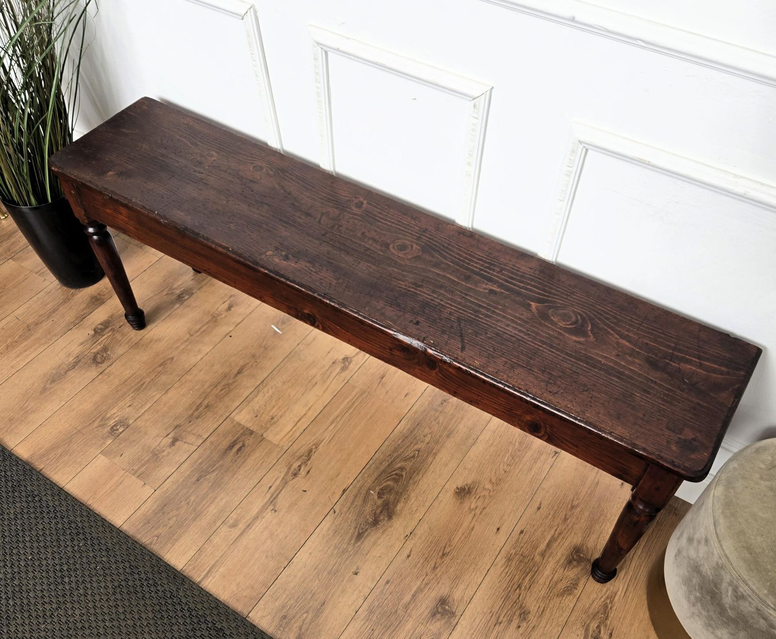 Italian Antique Wooden Bench Side Table photo vinterior