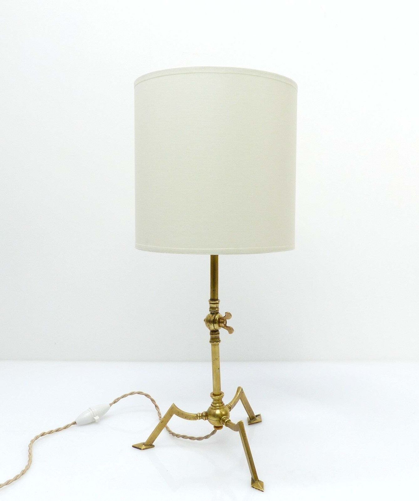 Articulated Tripod Lamp Base In Brass, Arts & Crafts Style, In The Style Of Was Benson, Circa 1900 1930 photo Lighting