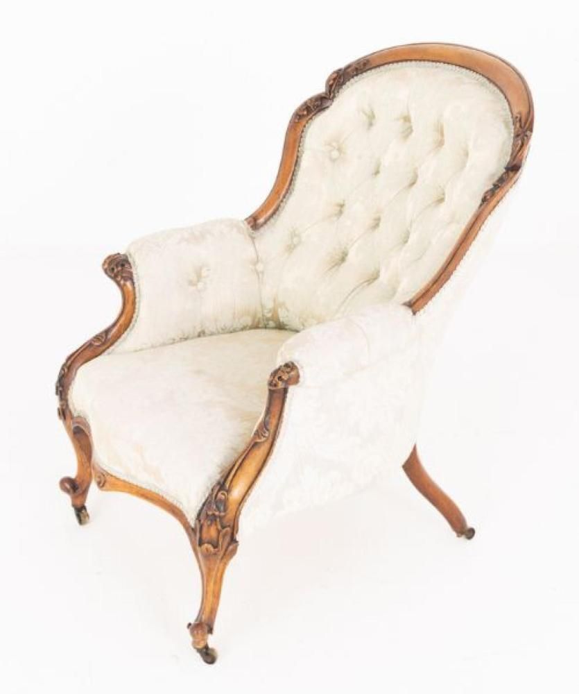 Victorian Parlour Chair Seat 1860 Mahogany Period Antique photo furniture