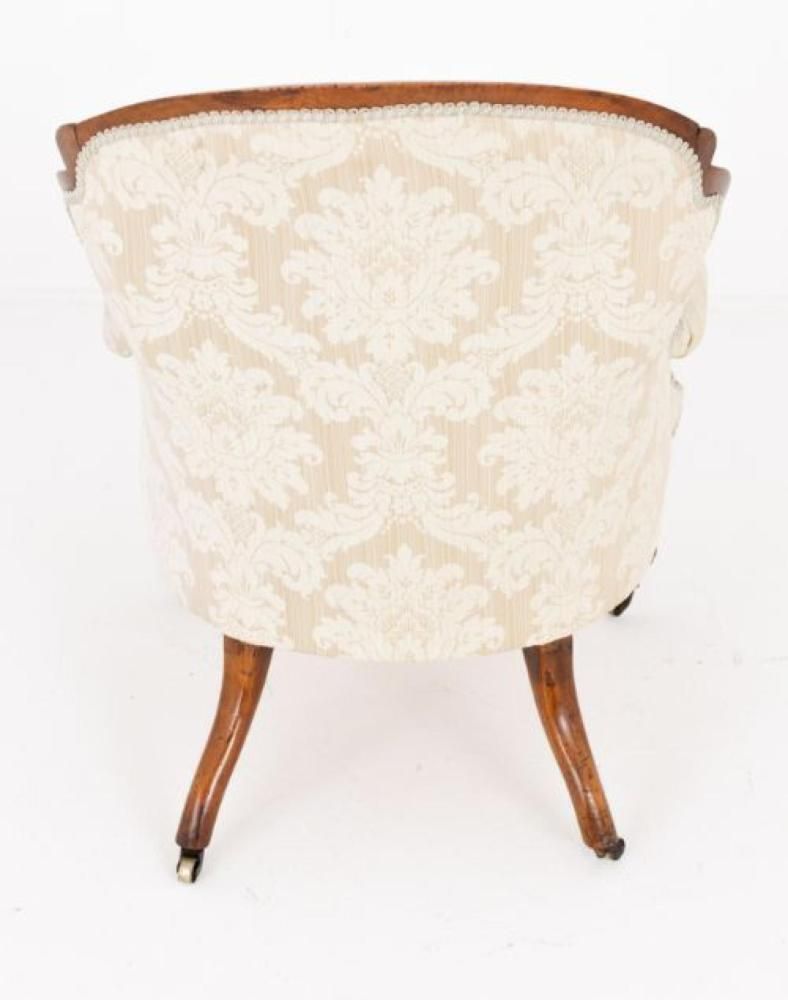 Victorian Parlour Chair Seat 1860 Mahogany Period Antique photo for sale