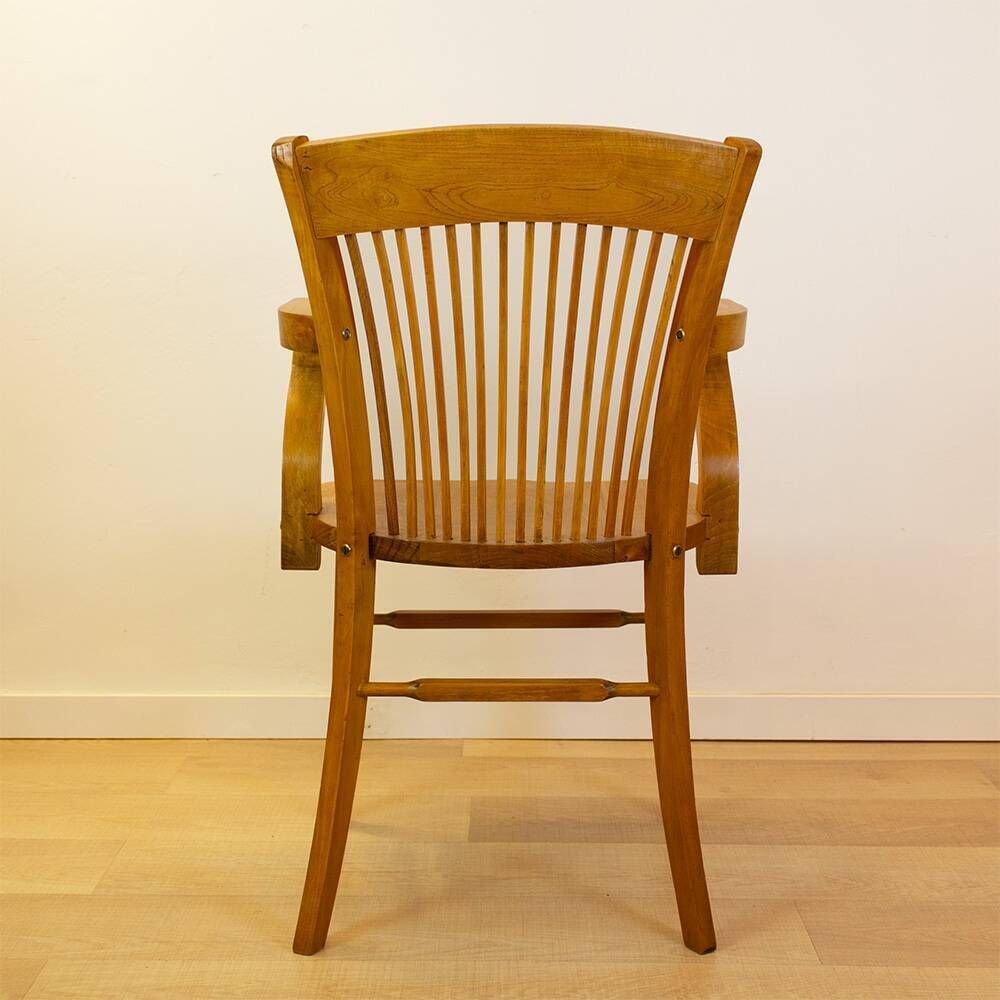 Vintage Oak Office Chair From The Spanish 1940s. photo 395.0