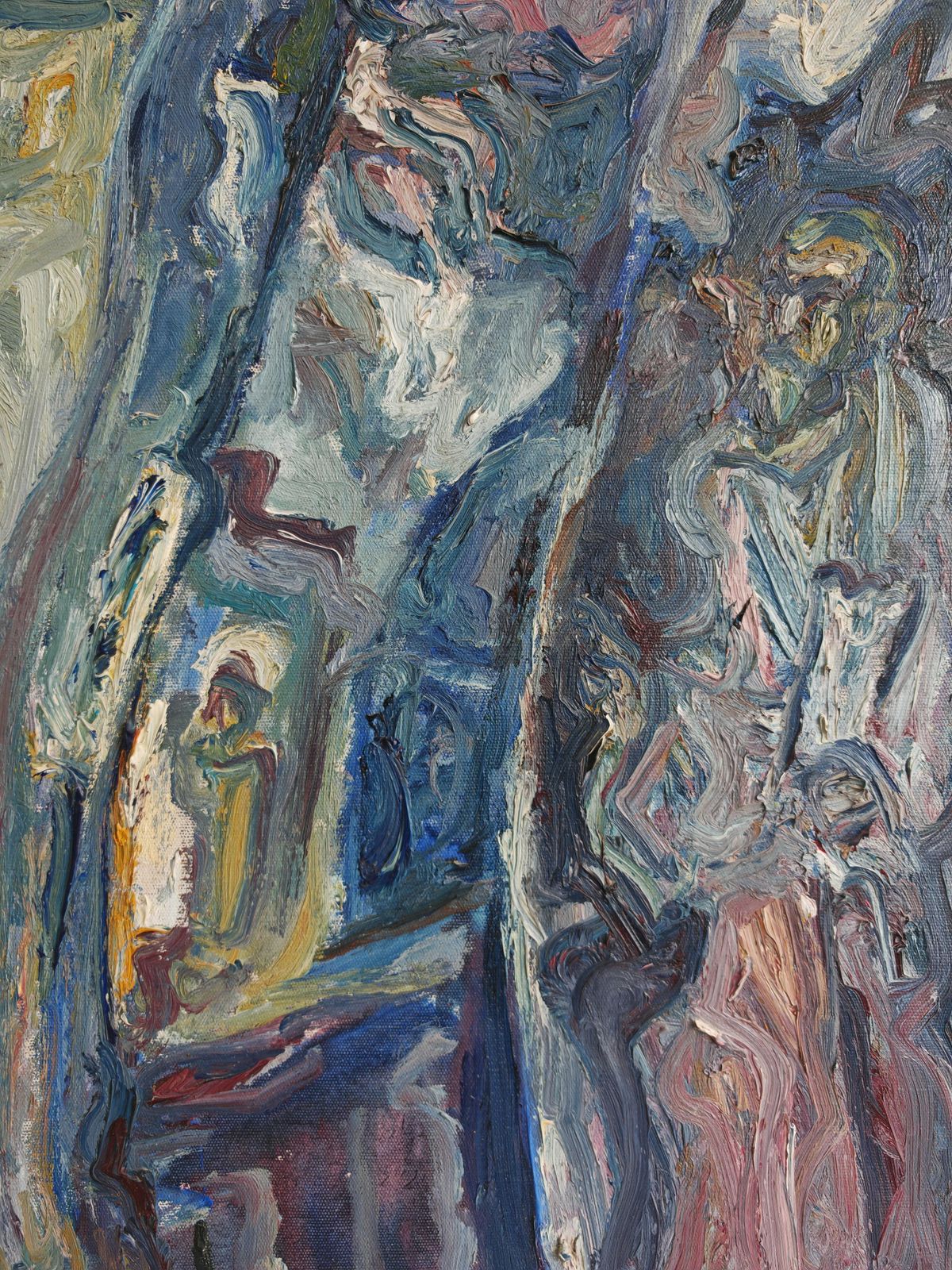 Abstract Oil On Canvas By A Yugoslav Artist Veljko Mihajlovic, Serbia 1989 photo buy