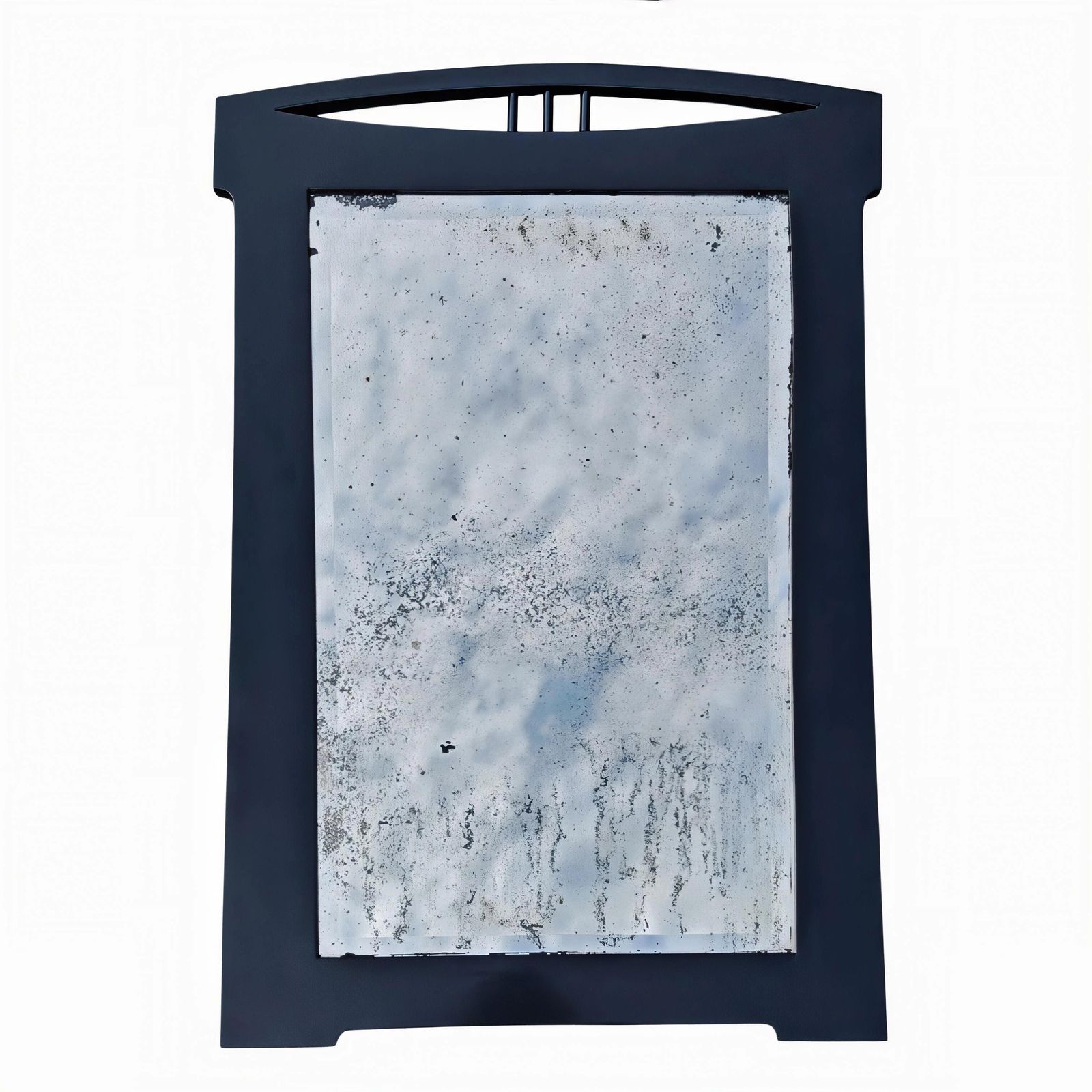 Antique Vienna Secession Mirror In Black Lacquered Wood And Faceted Glass photo furniture