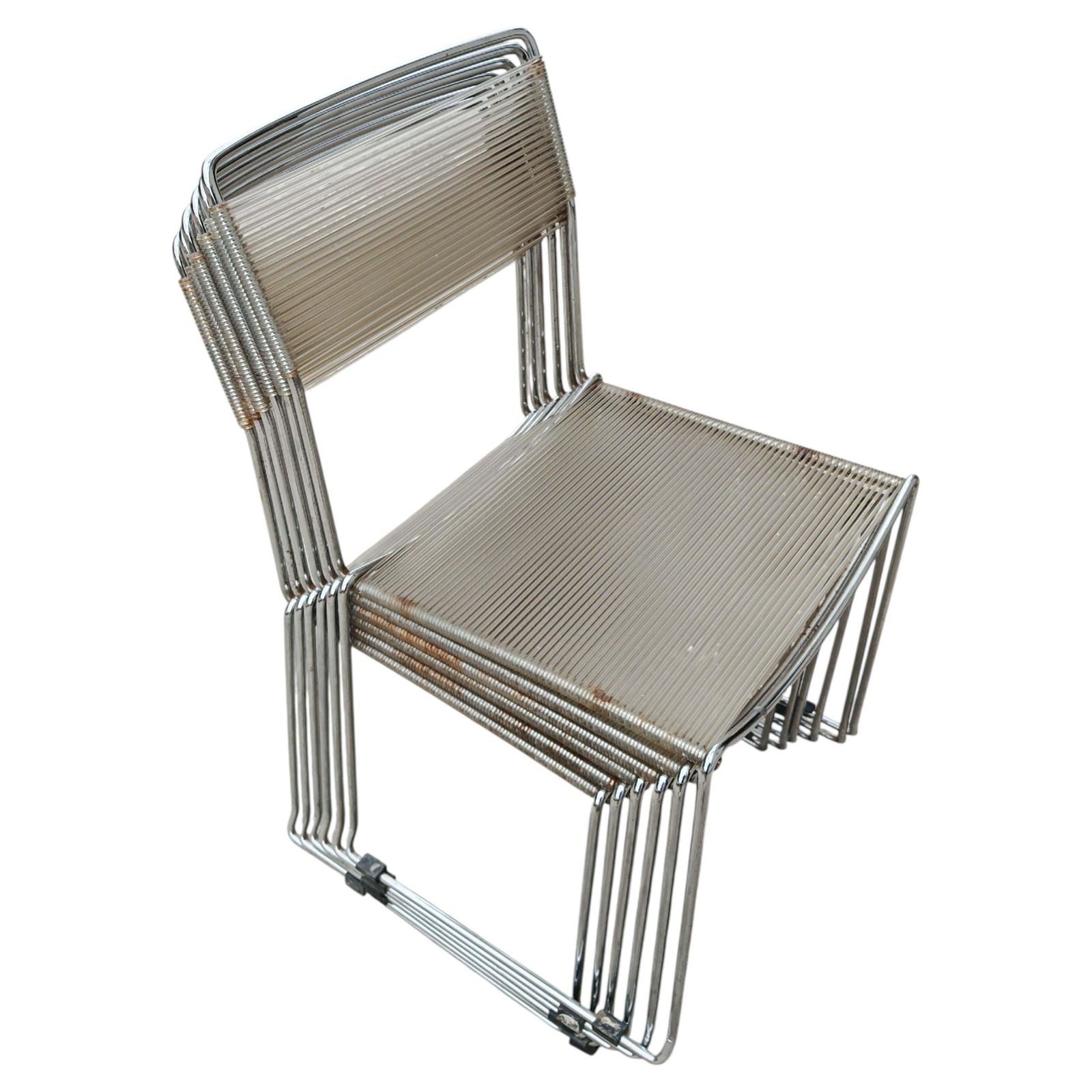 Set Of 6 Spaghetti Dining Chairs By Giandomenico Belotti For Alias, Italy 1979