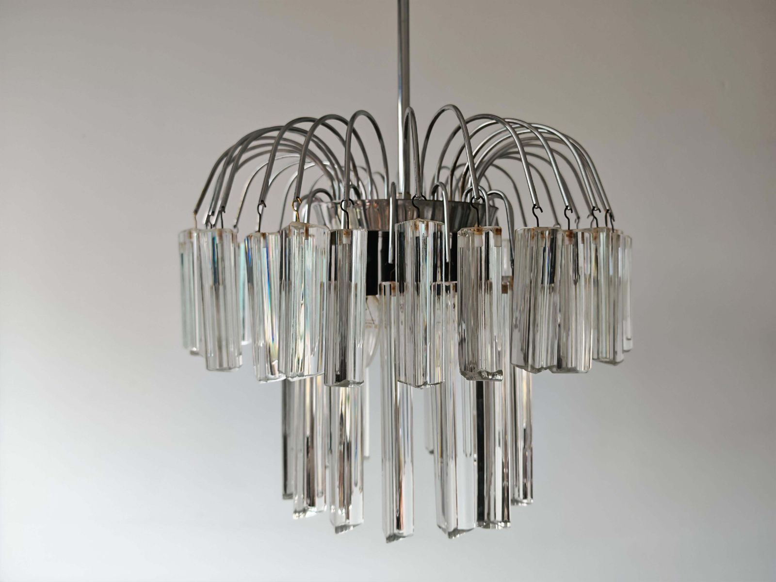 Mid Century Modern "Fountain" Chandelier By Venini, Italy 1960s photo for sale