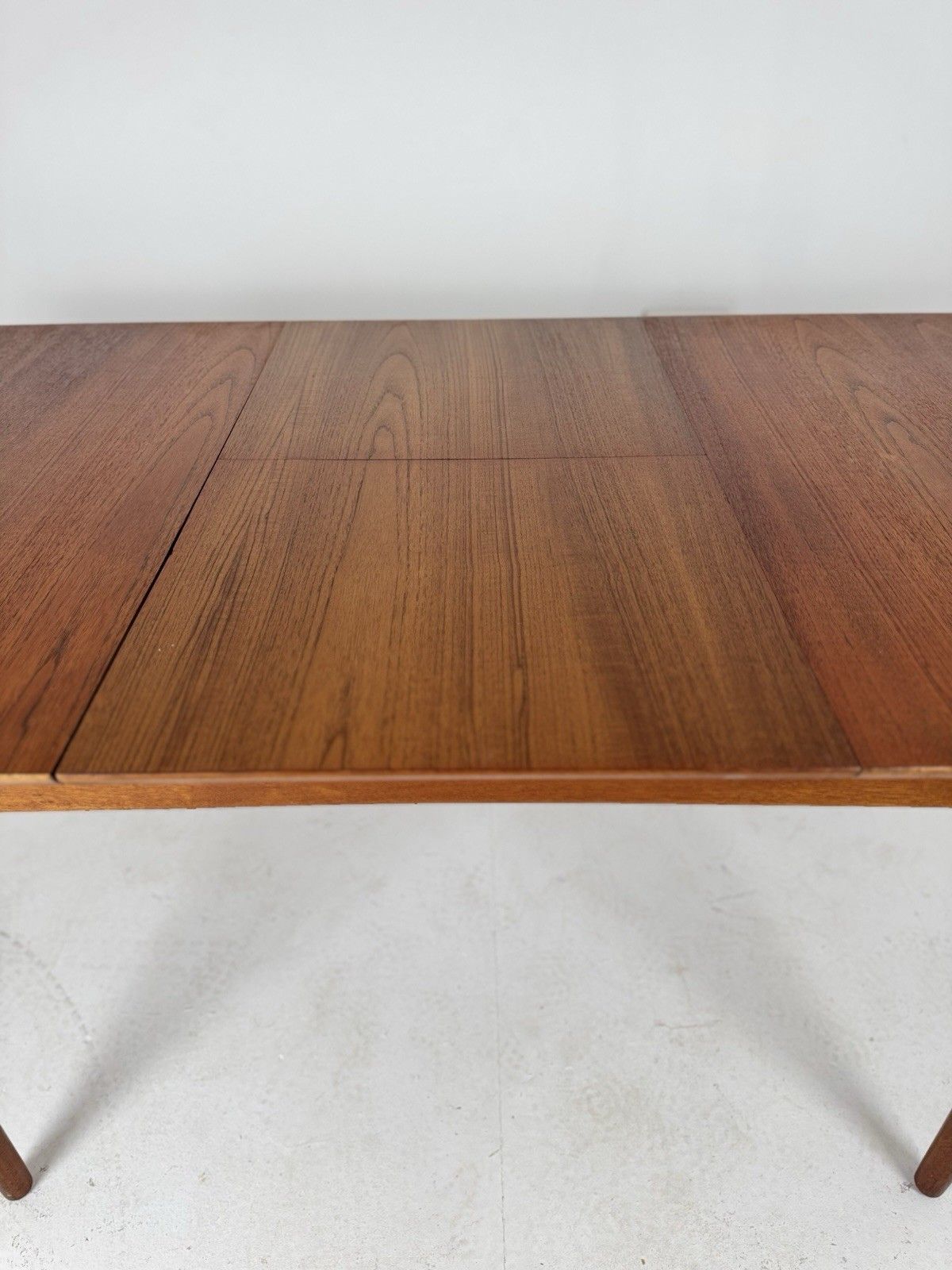 photo for sale Mid Century  Rectangle Extending Jentique Dining Table 4 Matched Chairs Teak Mcm