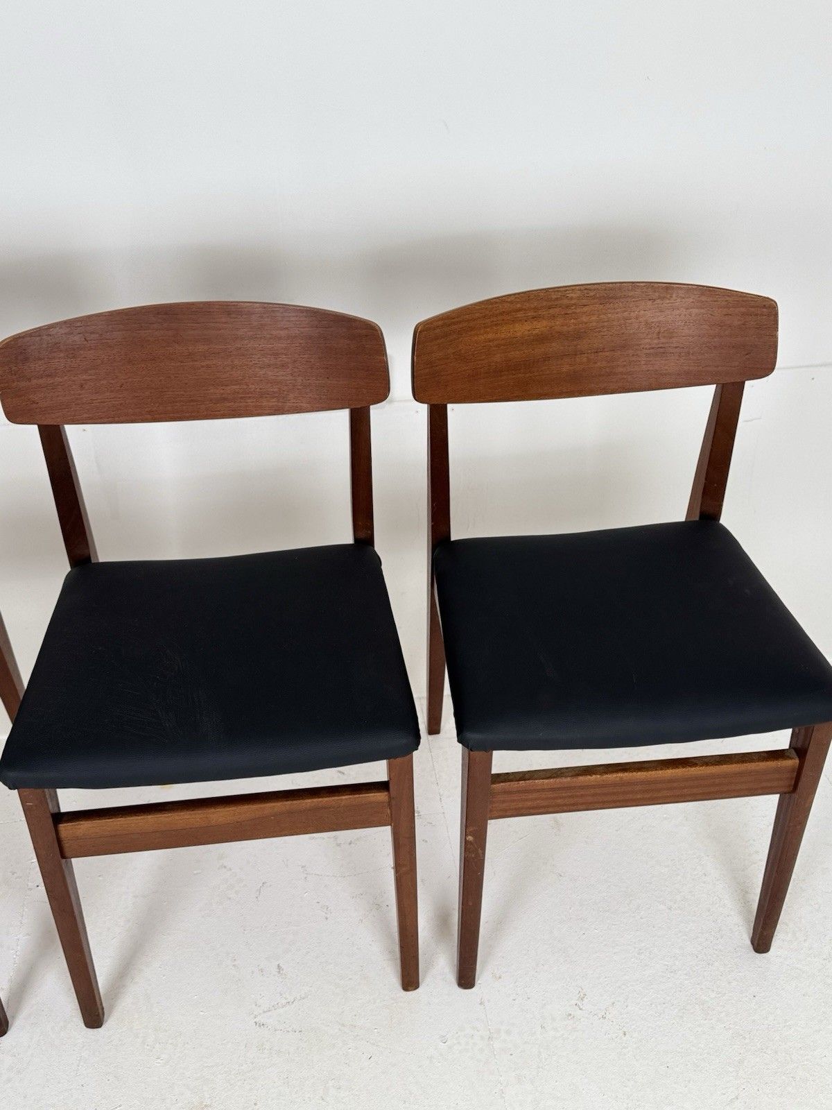 photo buy Mid Century  Rectangle Extending Jentique Dining Table 4 Matched Chairs Teak Mcm