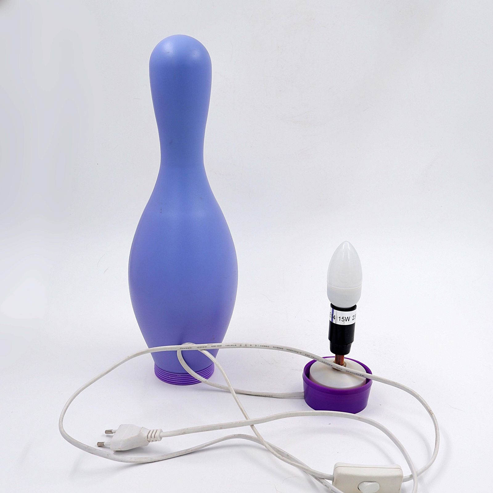 "Knock Off Bowling Pin" Table Lamp Designed By Josh Owen For Bozart In 2002. photo vintage