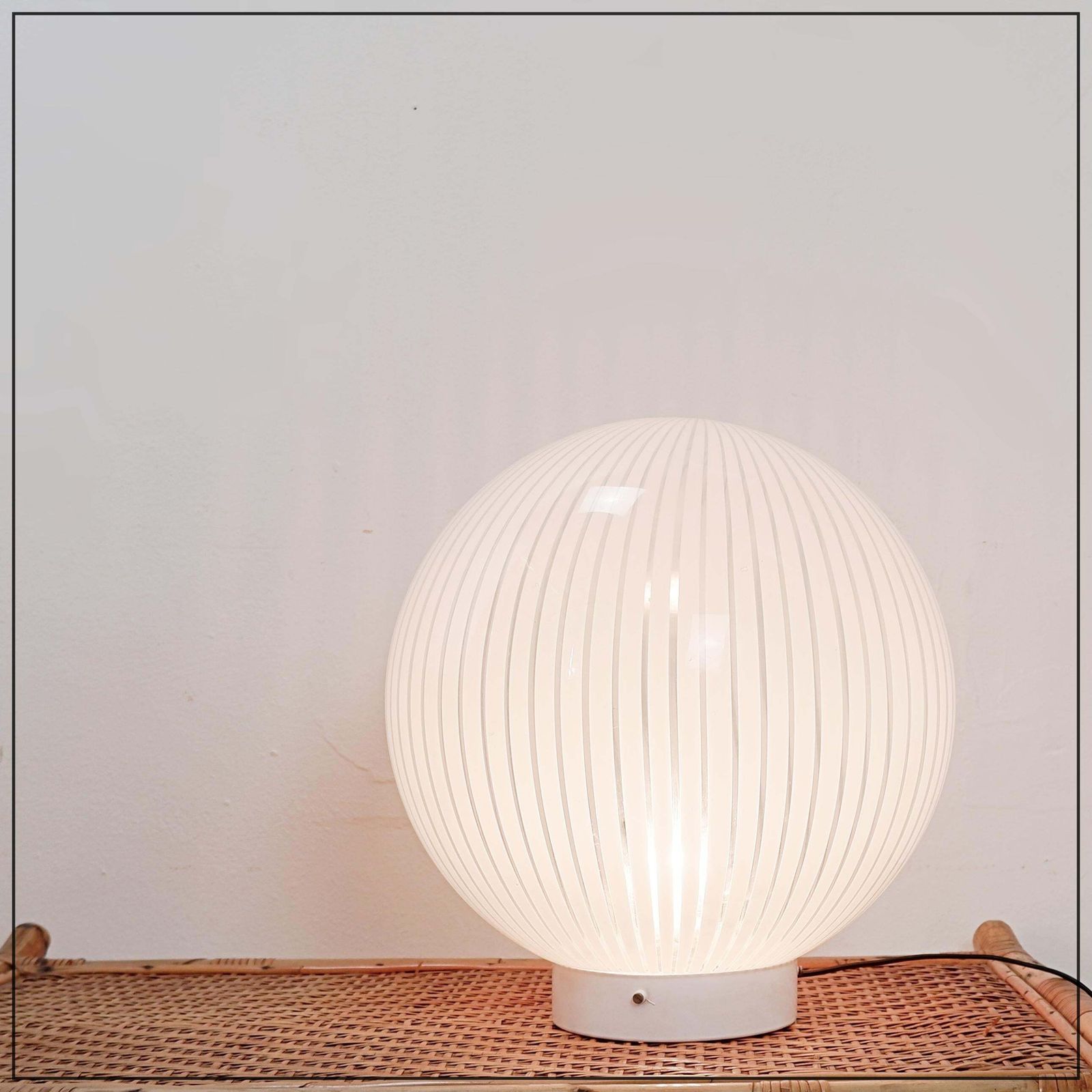 Table Lamp Of The Tessuti Series For Venini, Murano 1960s   ø 40cm photo for sale
