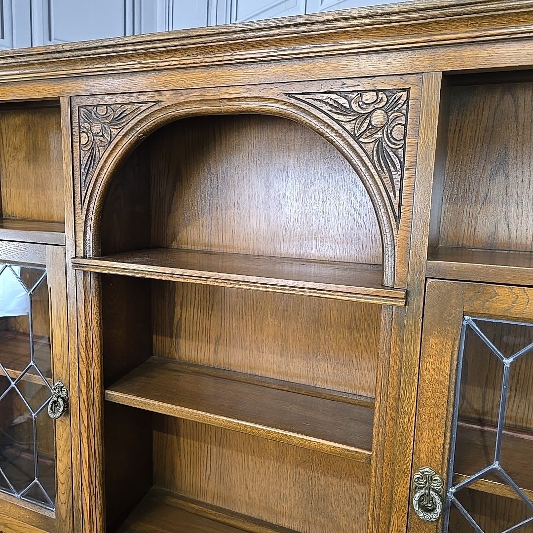 Antique Welsh Dresser Vintage Old Charm Wood Bros Oak Cupboard Drinks Cabinet photo 630.0