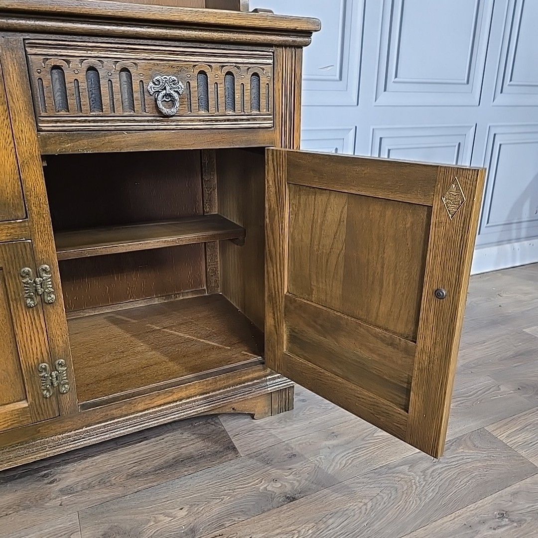 photo buy Antique Welsh Dresser Vintage Old Charm Wood Bros Oak Cupboard Drinks Cabinet