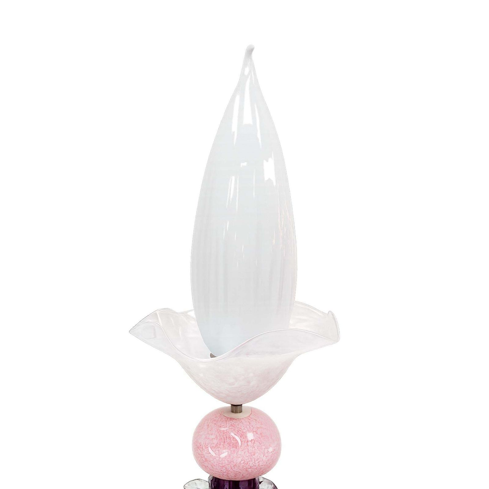photo for sale Contemporary Art Nouveau Style Multicolored Crystal Floral Pair Of Floor Lamps
