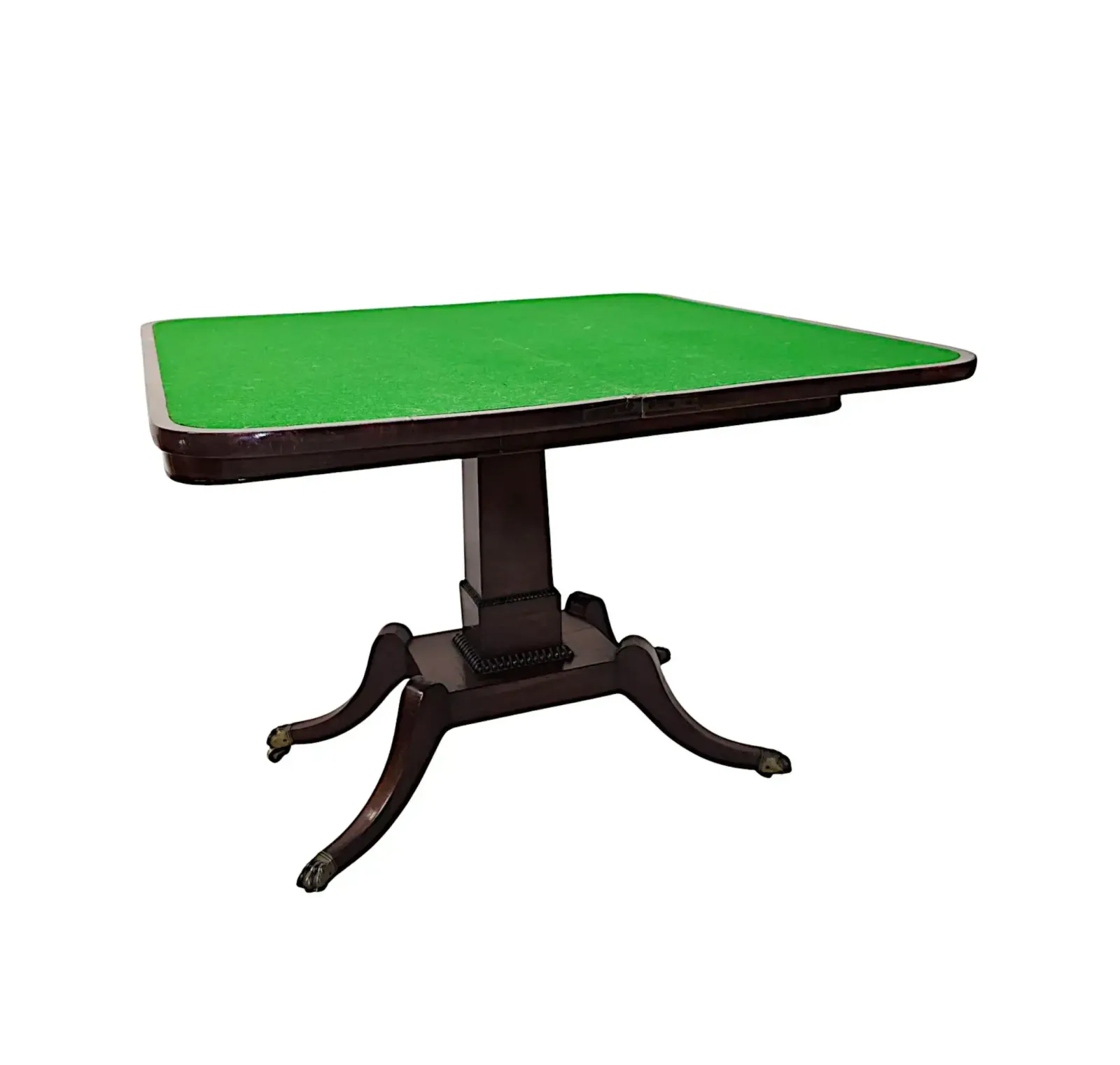 A Stunning Early 19th Century Regency Cross Banded Turn Over Leaf Card Table photo vinterior