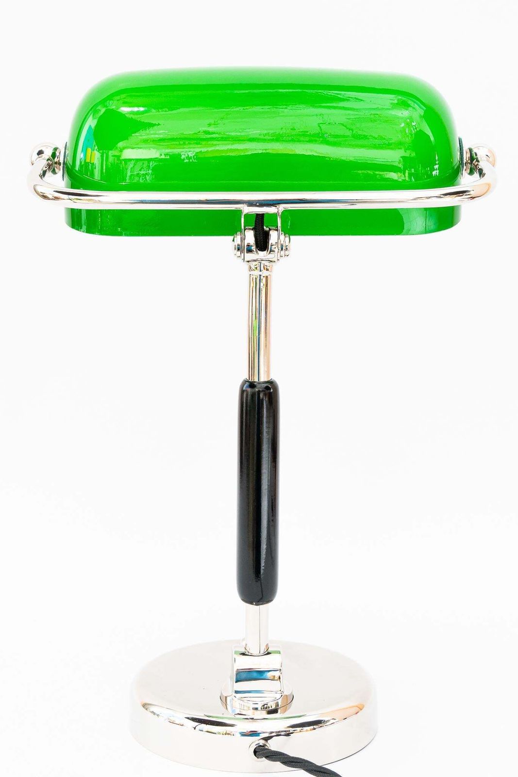 photo buy Bauhaus Swiveling Nickel   Plated Banker Table Lamp Germany Around 1920s