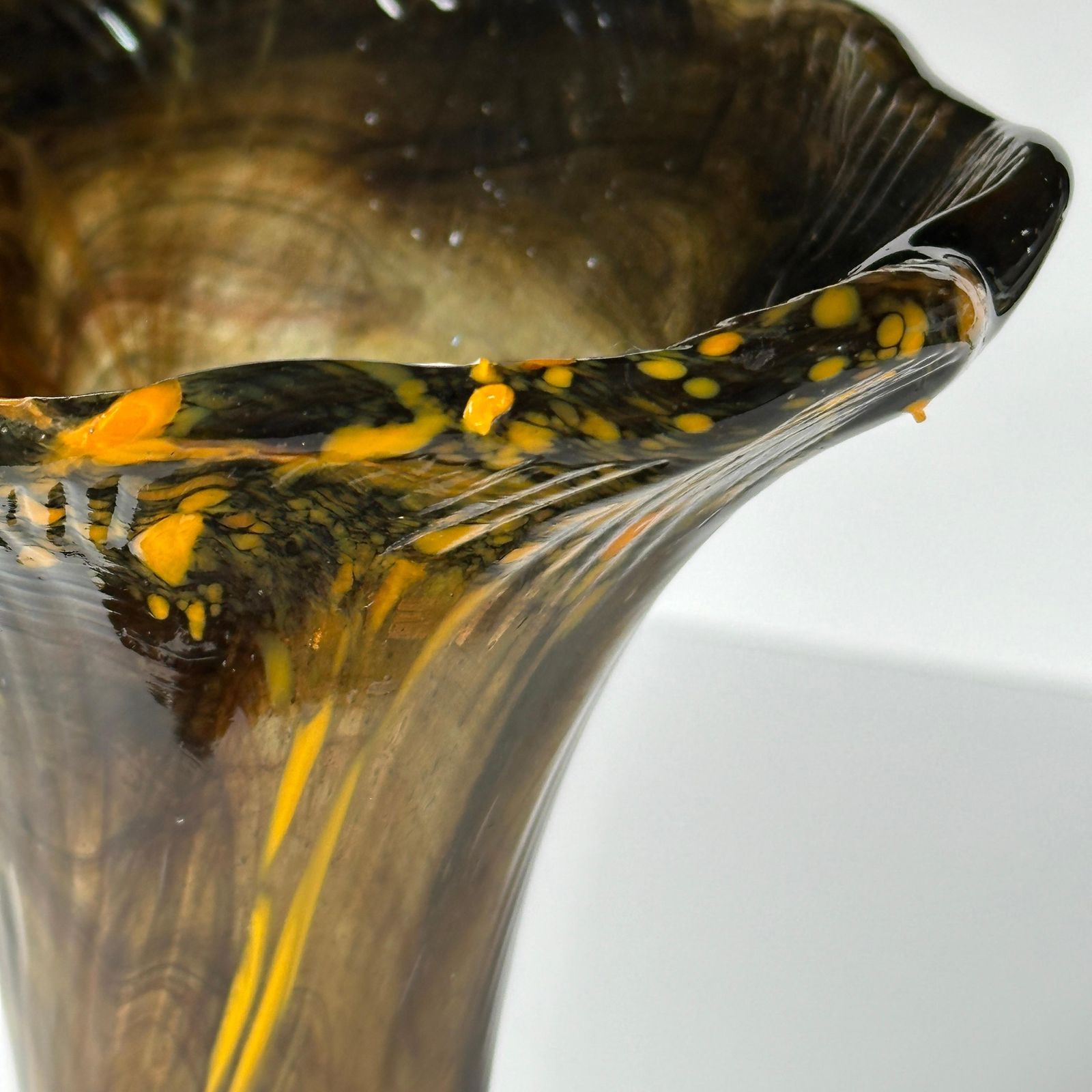 Murano Glass Vase By Sandro Frattin, Black & Brown, Italy, 1980s  1 photo furniture