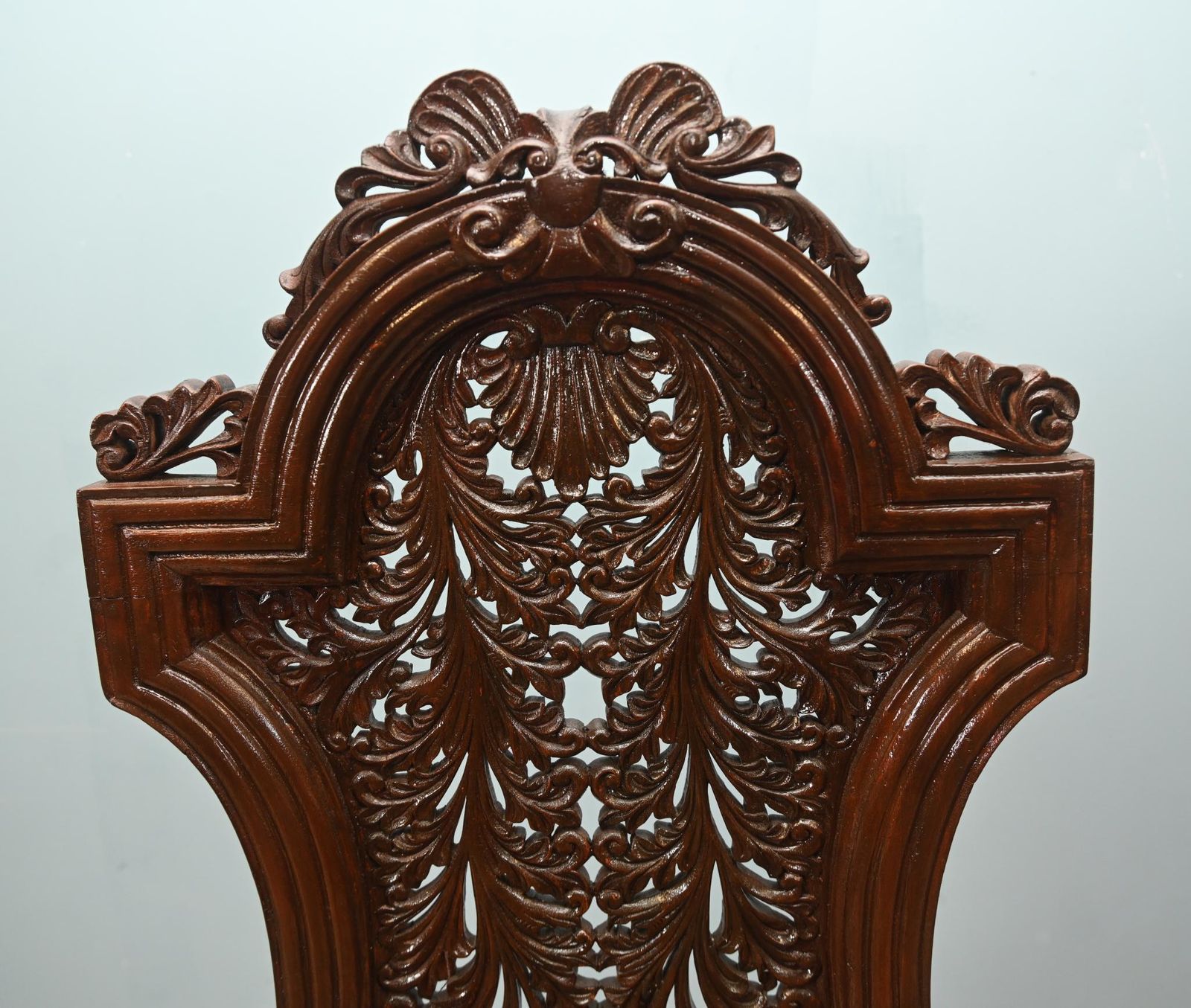 Pair Jacobean Hall Chairs Revival Arm Thrones Carved Oak photo 1450.0