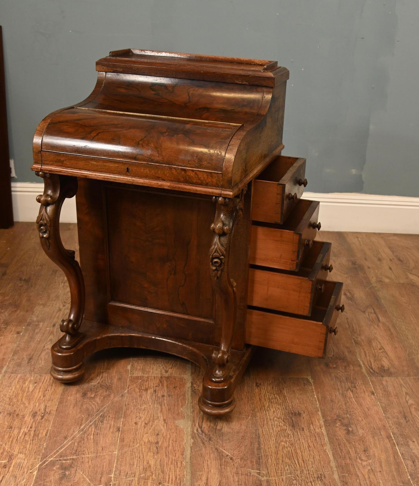 Victorian Davenport Walnut Desk Period Antique 1860 photo furniture
