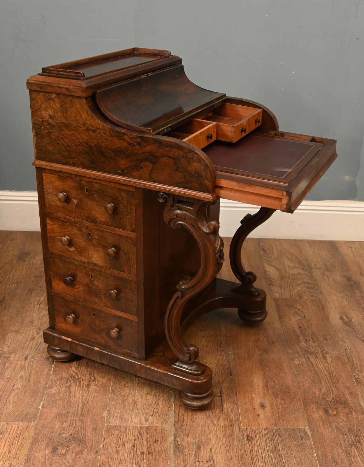 Victorian Davenport Walnut Desk Period Antique 1860 photo buy