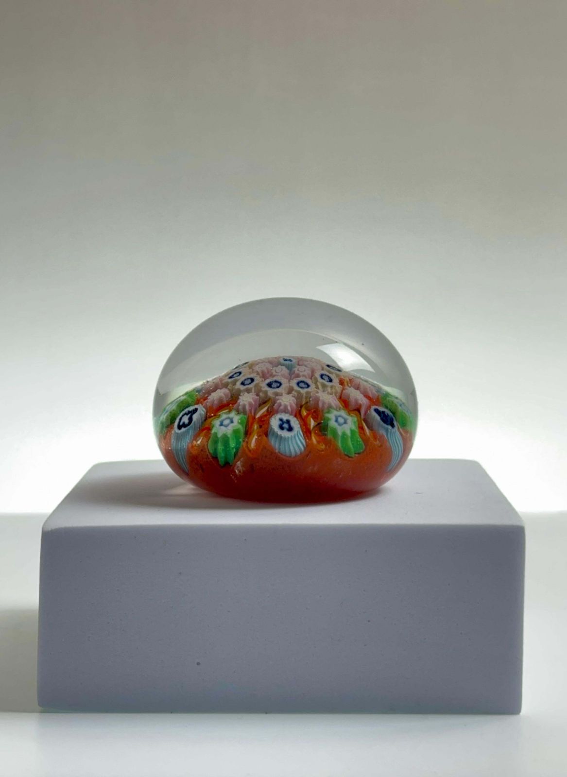Vasart Millefiori Glass Paperweight, Handcrafted In Scotland, 1960s photo furniture