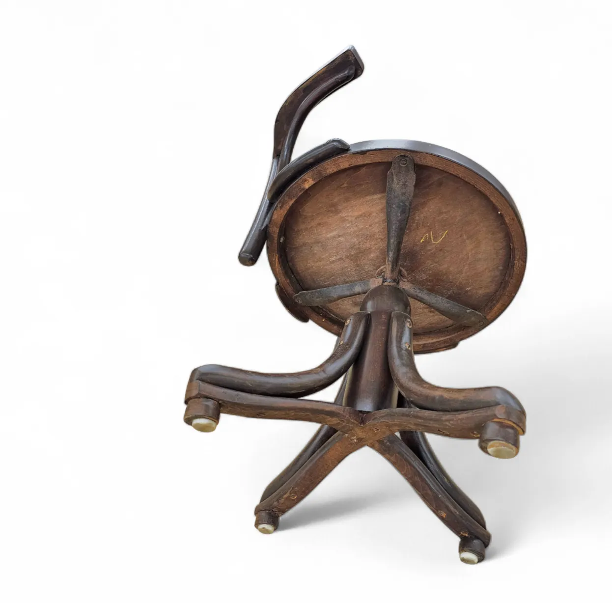 Viennese Secessionist / Art Nouveau Style Bentwood Swivel Desk Chair Width 60 Depth 55 Height 82 Seat Height 48 Cm photo buy