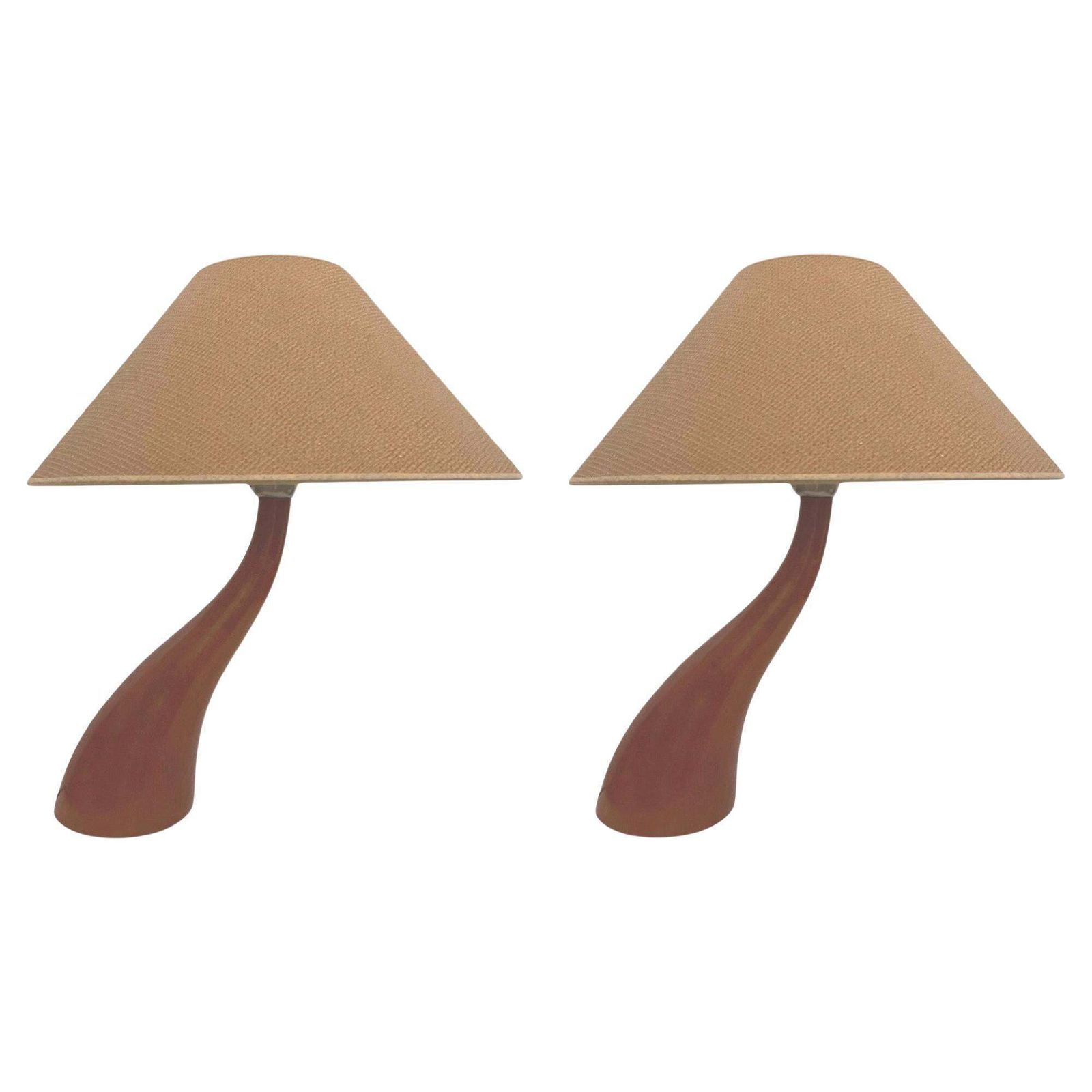 Postmodern "Bonsai" Pair Of Wood Table Lamps By Jordi Lluscà For Blauet, 1990s