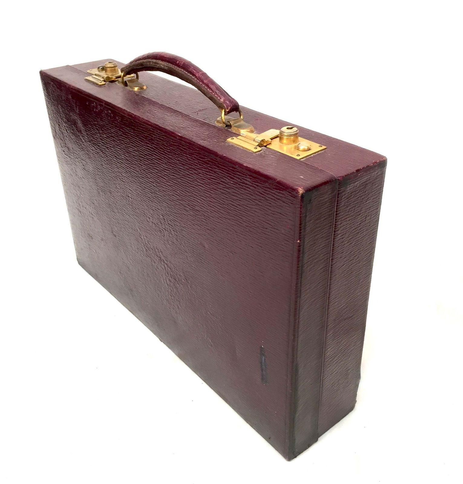 Antique Ladies Leather Travel Writing Box / Briefcase / Bag & Contents C.1930 photo Home Decor