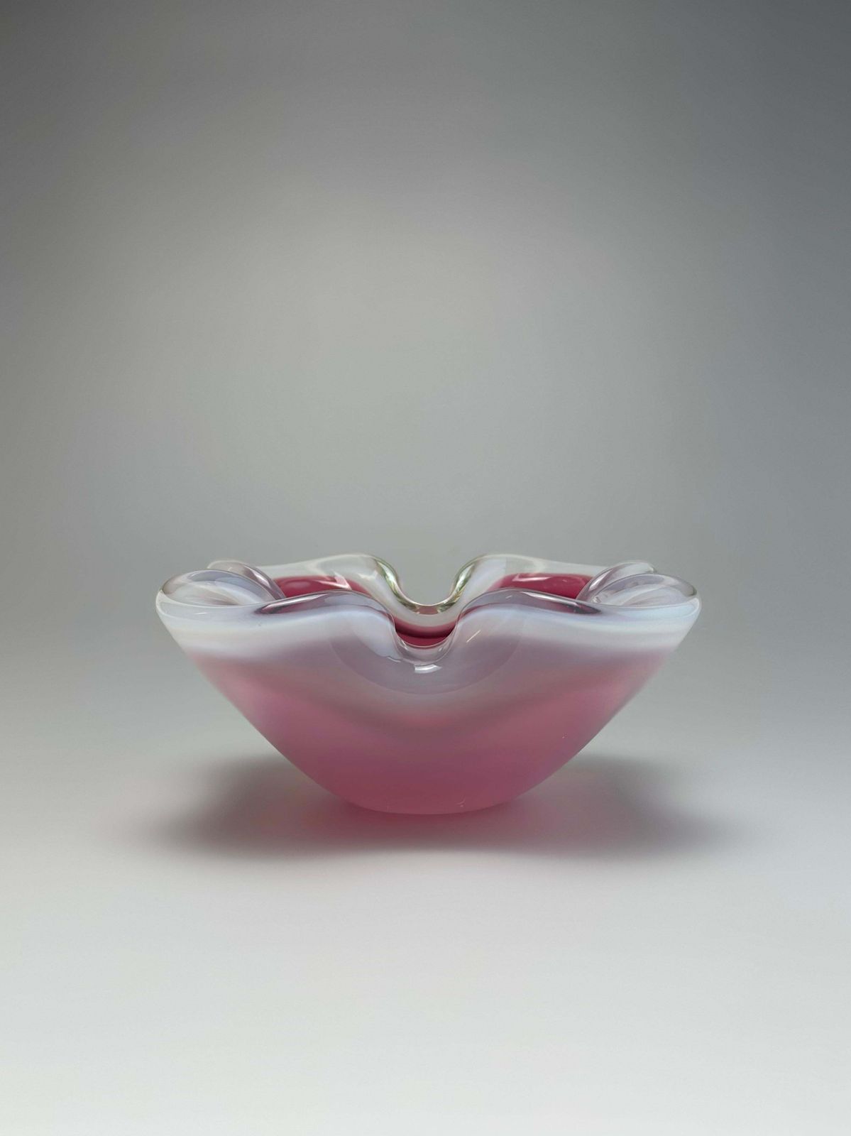 Murano Glass Bowl By Archimede Seguso, Pink Alabastro, Italy, 1960s photo vintage