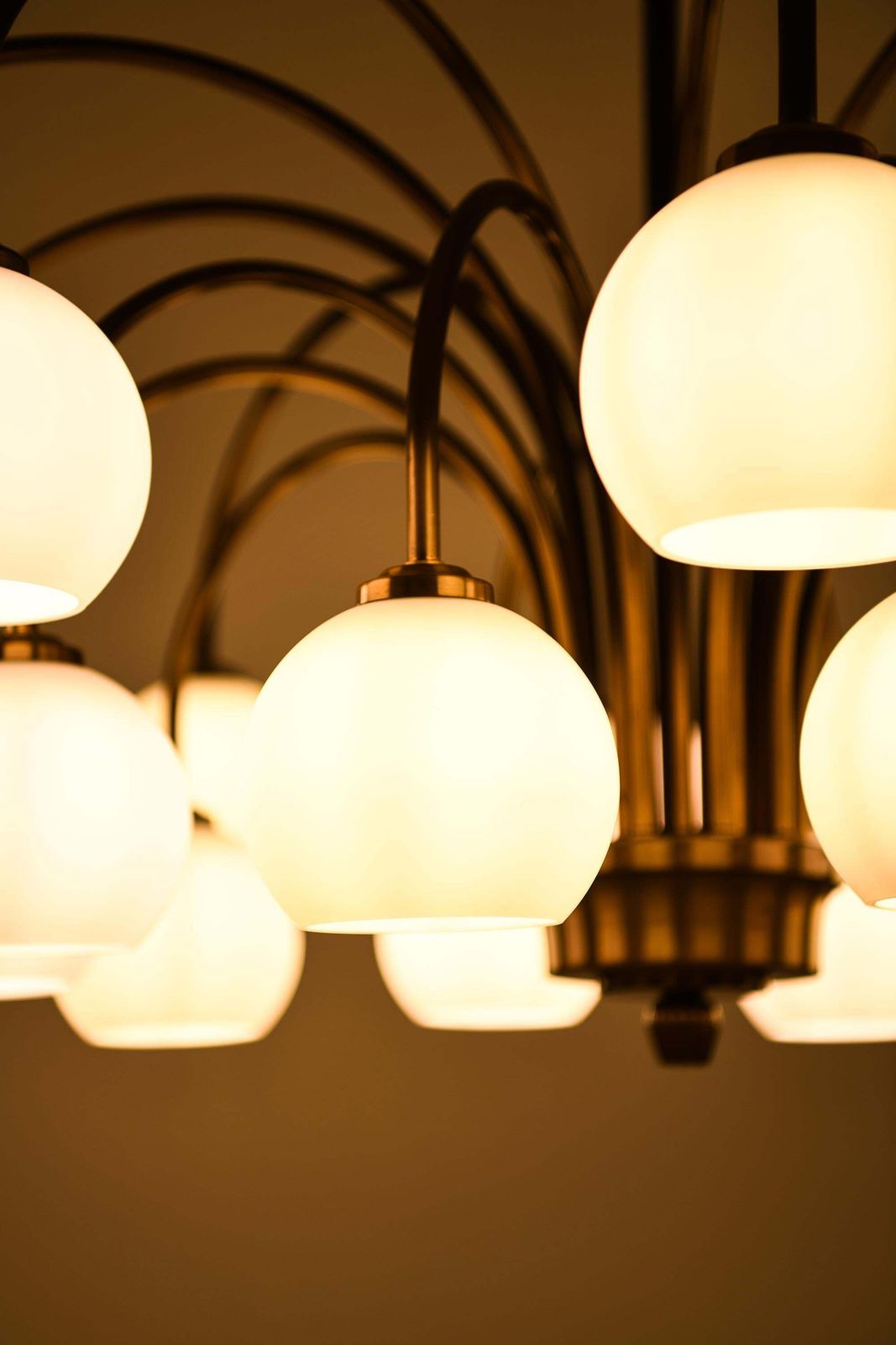 Ceiling Lamp In Brass By Fog & Mørup, 1940s photo buy