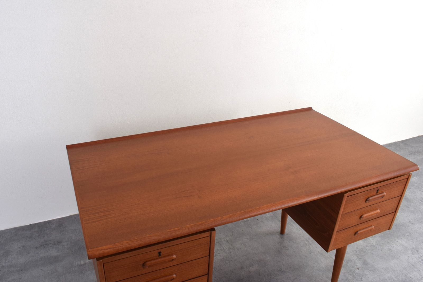 photo buy Mid Century Danish Teak Executive Desk, 1960s.