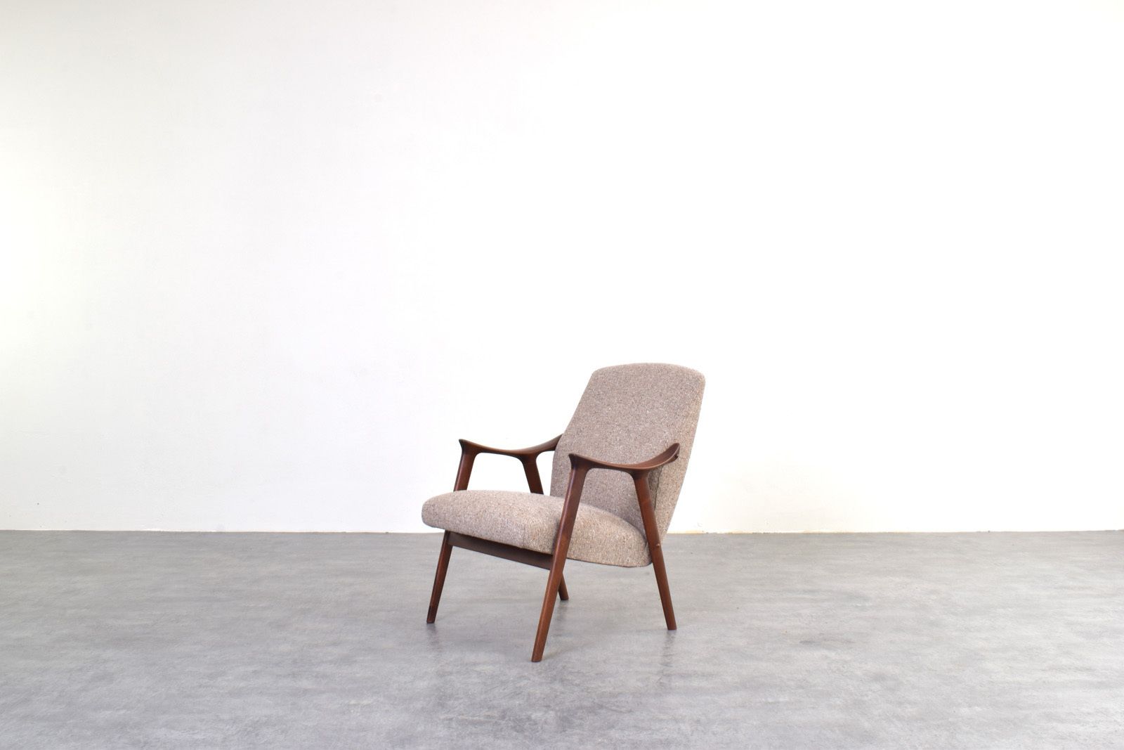 Mid Century „Tenor” Teak & Boucle Armchair From Møre Lenestolfabrikk, 1960s. photo furniture