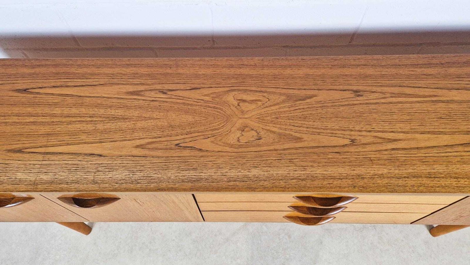 Avalon Vintage 1960s Danish Medium Teak Design Long John Sideboard Buffet Credenza photo vintage