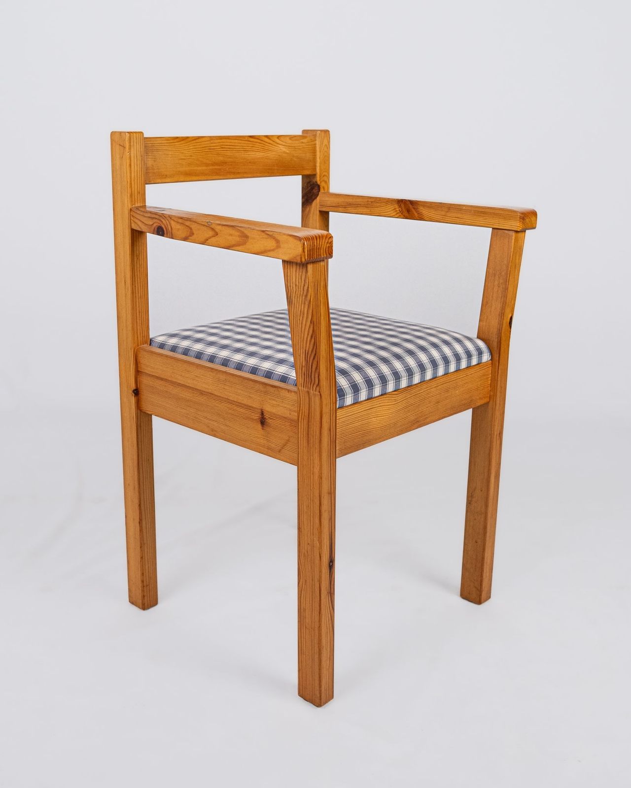 Pair Of Gingham Chairs, Made In France, 1980s photo 520.0