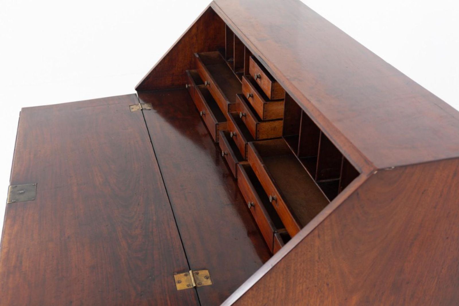 Georgian Bureau Desk Period Antique Mahogany 1800 photo vinterior