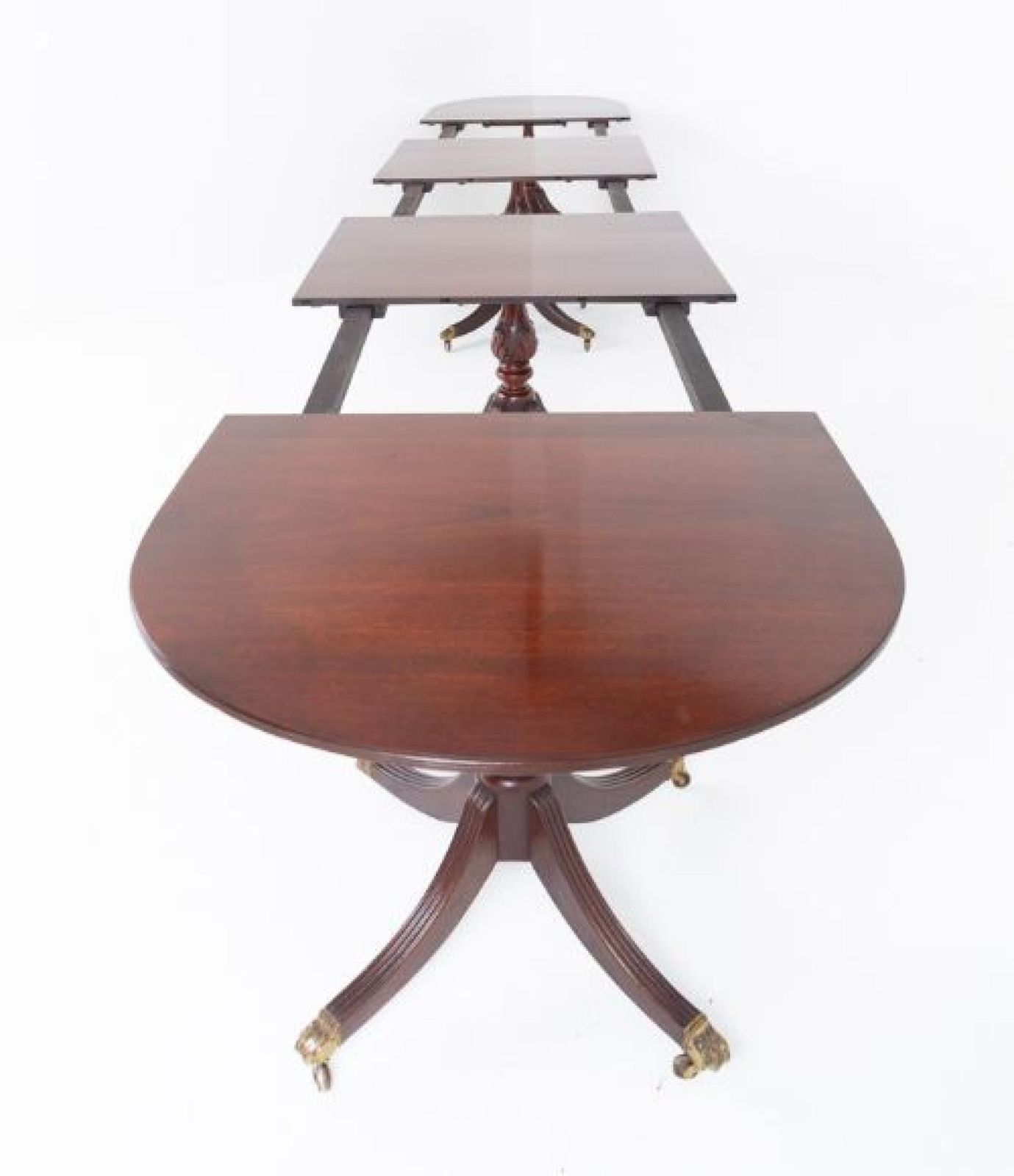 Regency Pedestal Table Xl Revival Mahogany 24 Seater photo vintage