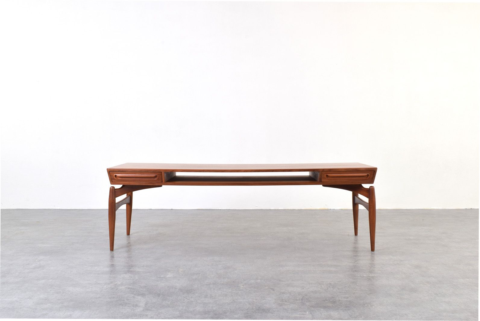 Mid Century Teak Coffe Table By Johannes Anderen For Trensum Möbelfabrik, 1960s. photo for sale