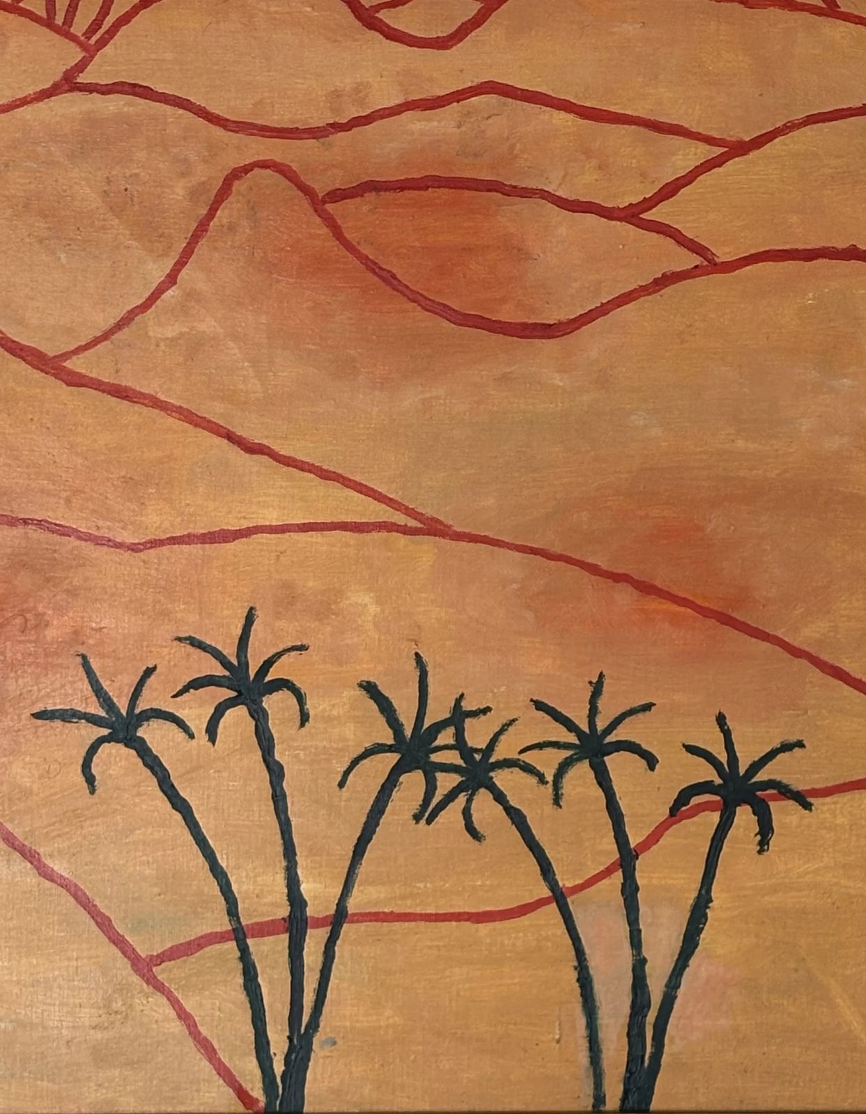 Julian Trevelyan, British (1910 – 1988) 'Sahara' Oil On Canvas, 1972 110cm Wide X 90cm High X 4cm Deep photo Art