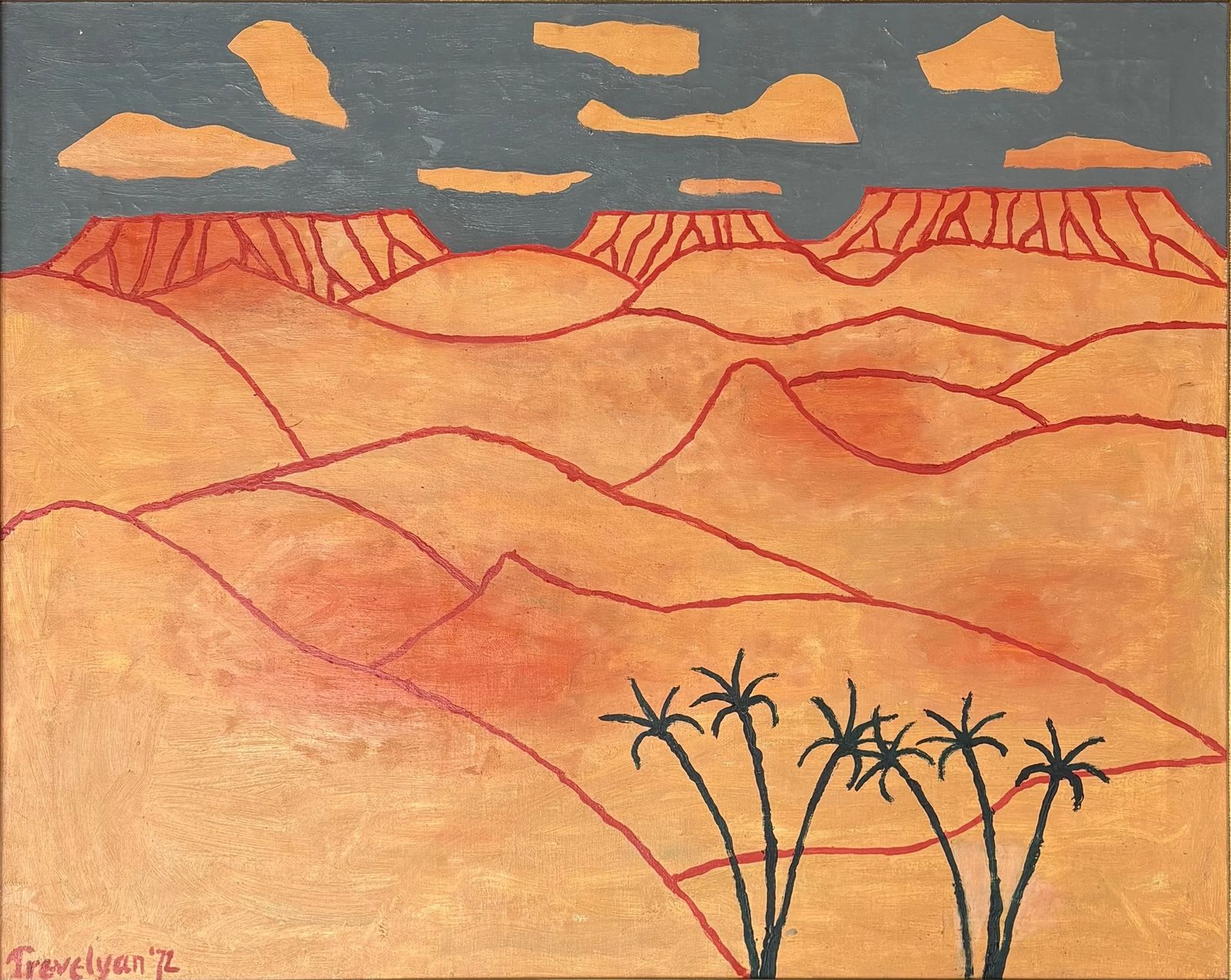 Julian Trevelyan, British (1910 – 1988) 'Sahara' Oil On Canvas, 1972 110cm Wide X 90cm High X 4cm Deep photo 18000.0