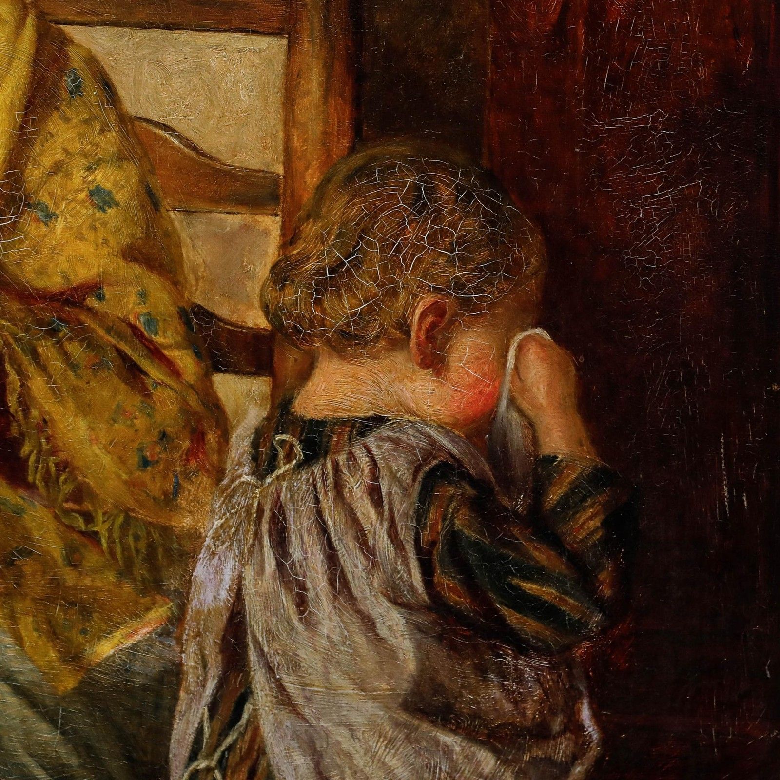 Alice Grant Framed 1880 Oil, In Disgrace photo 550.0