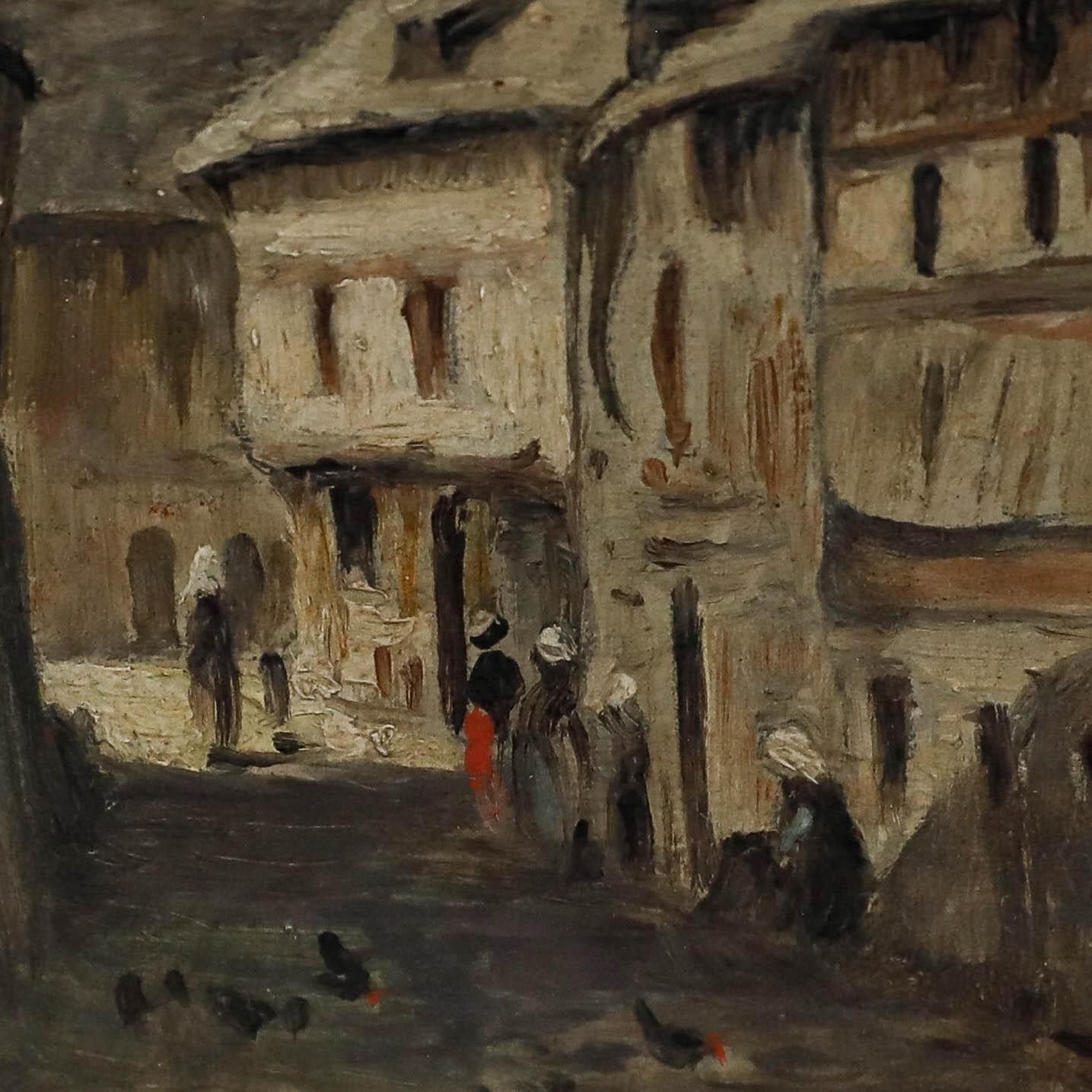 Miniature Early 20th Century Oil A Quiet Day photo 175.0