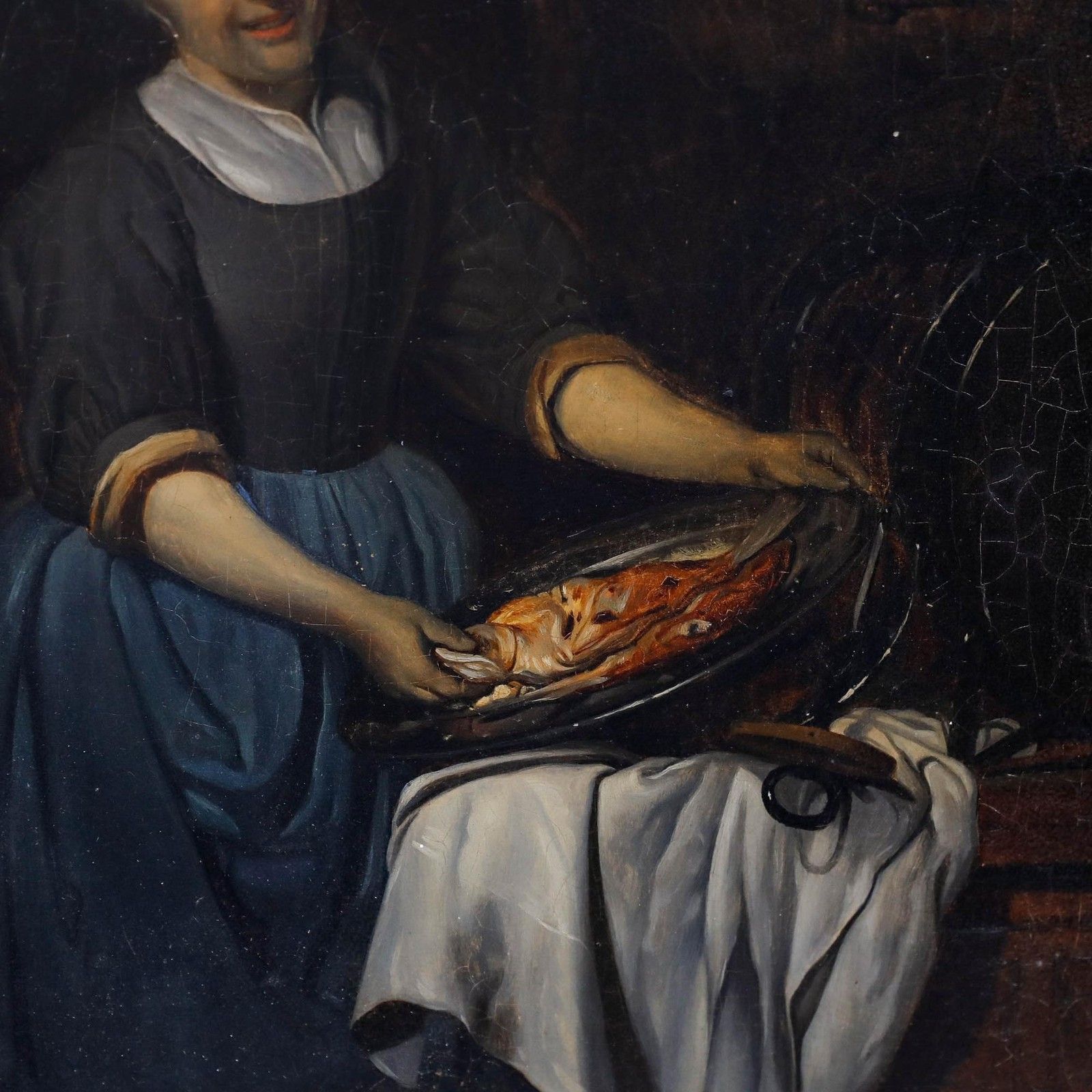 After Gabriel Metsu (1629 1667) Framed 19th Century Oil, The Cook photo 695.0
