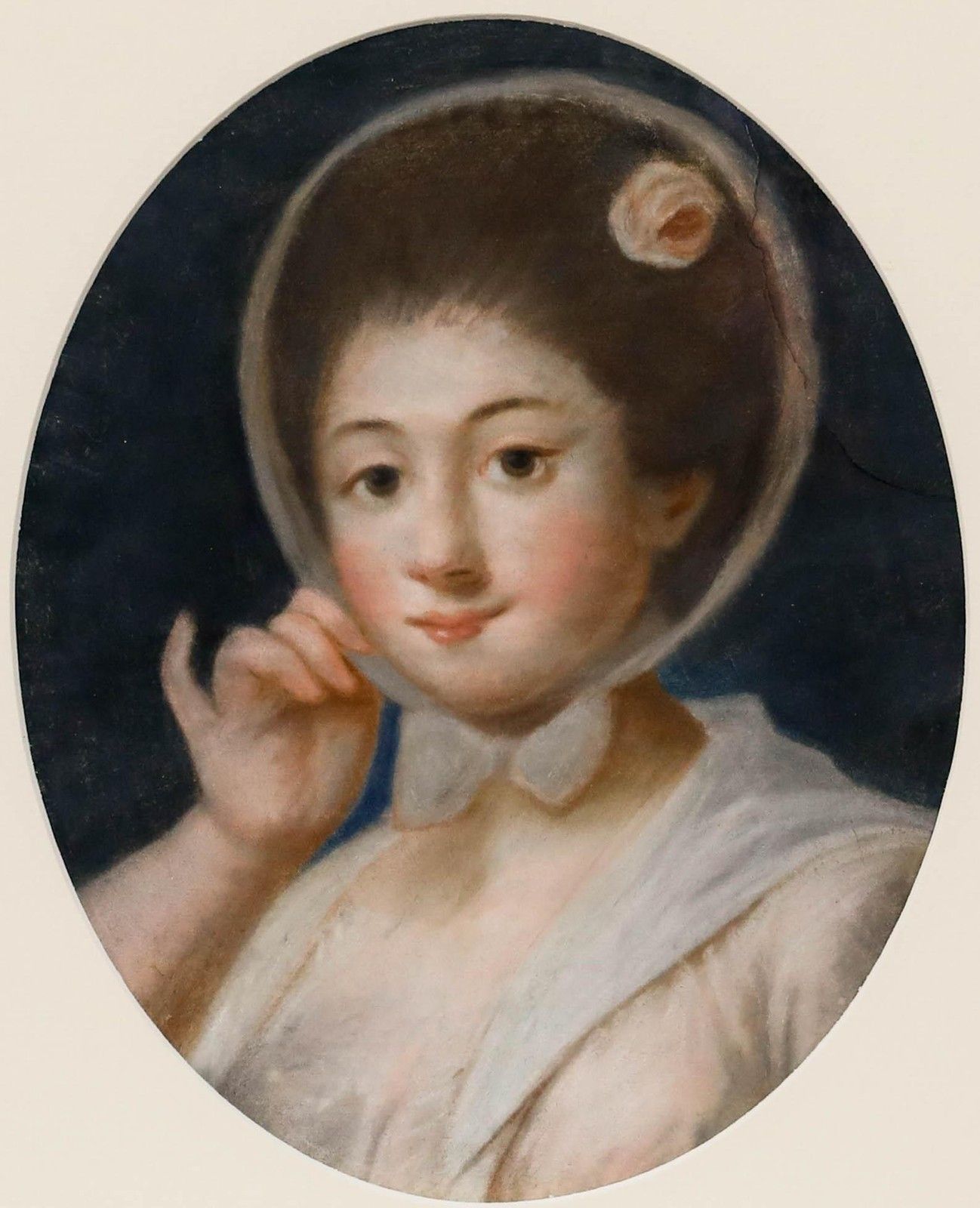 18th Century Pastel Portrait Of A Lady photo furniture