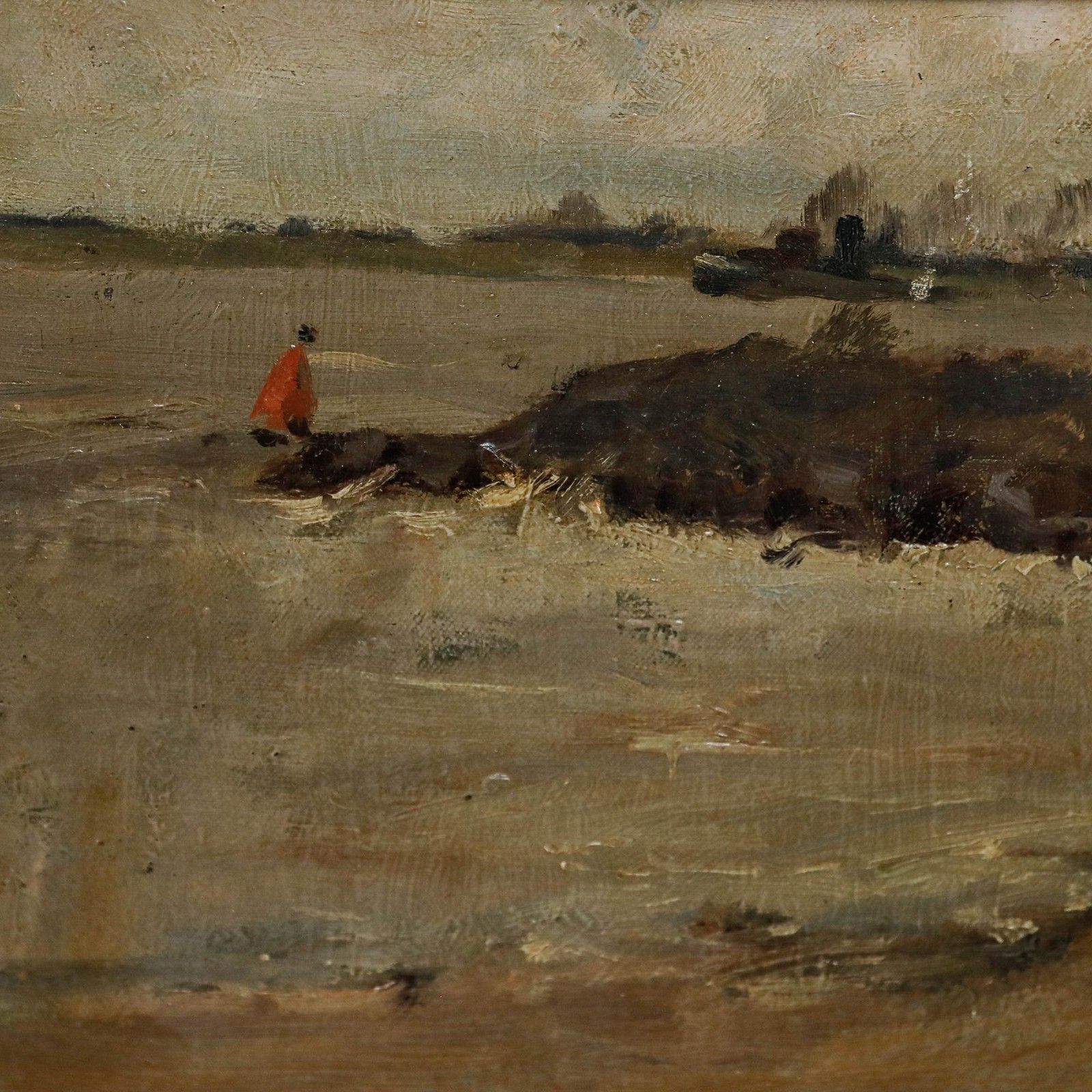 Arie Zwart (1903 1981) Framed 1935 Oil, Along The Waal photo Art
