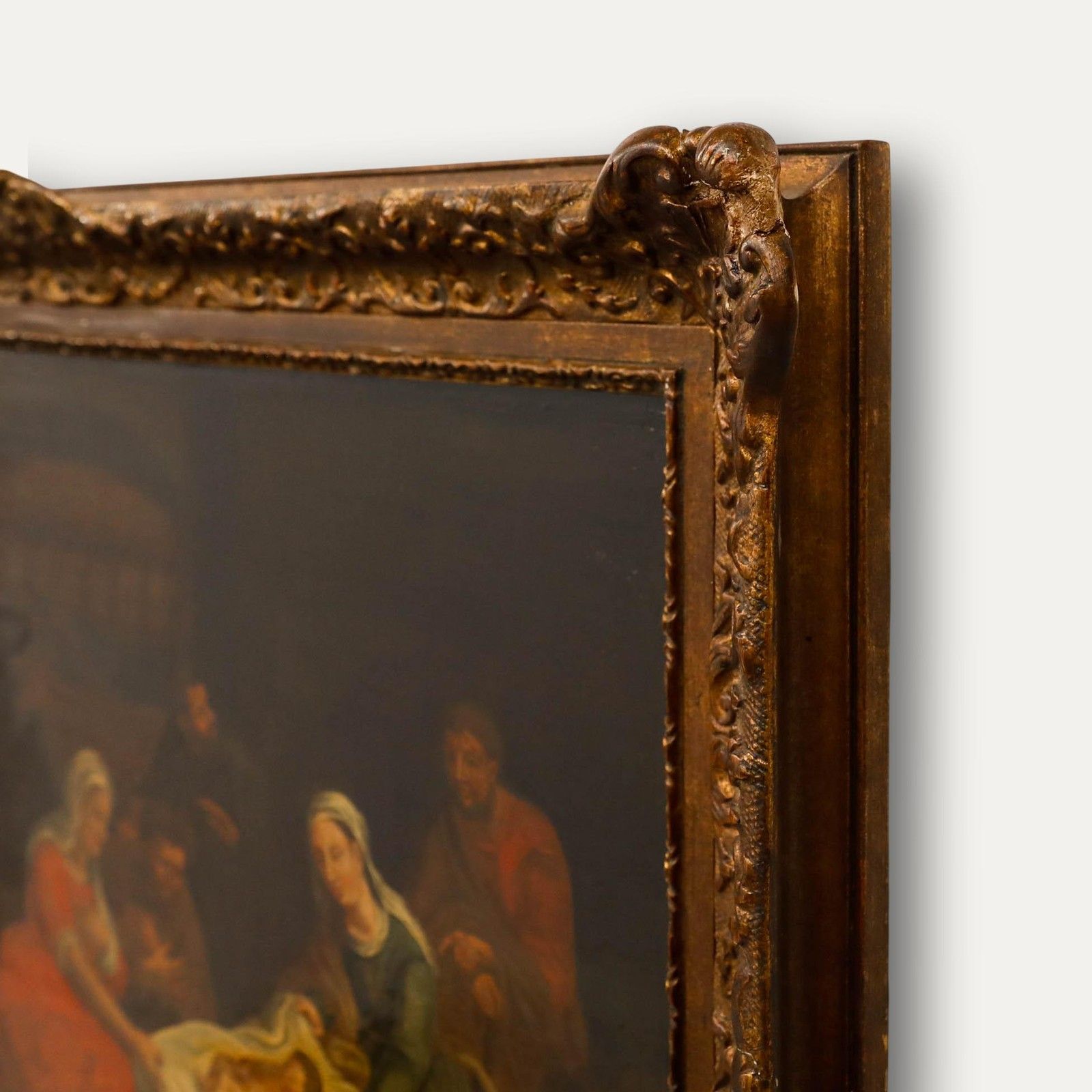 European School Early 19th Century Oil The Nativity photo vinterior