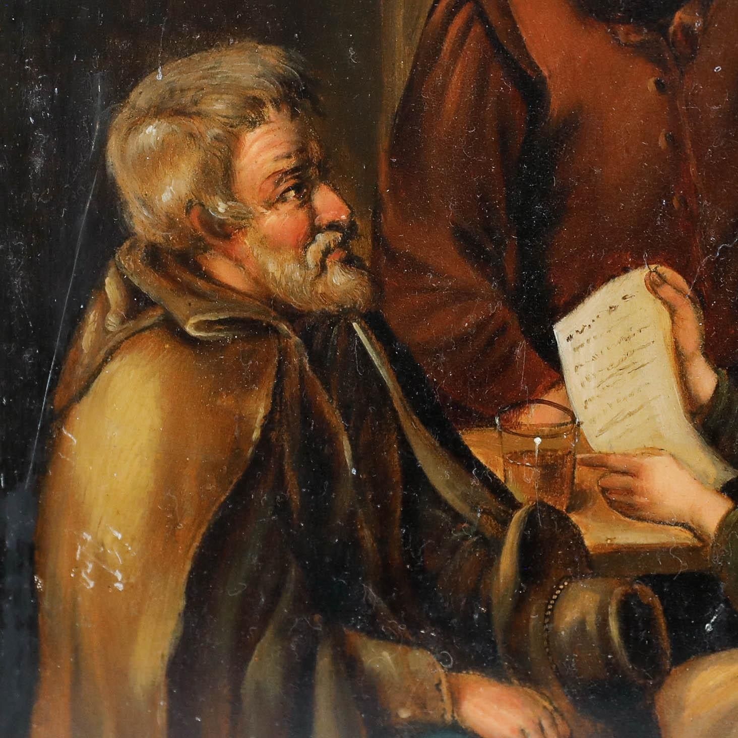 Manner Of David Teniers The Younger (1610 1690) 19th Century Oil, The Letter photo Art