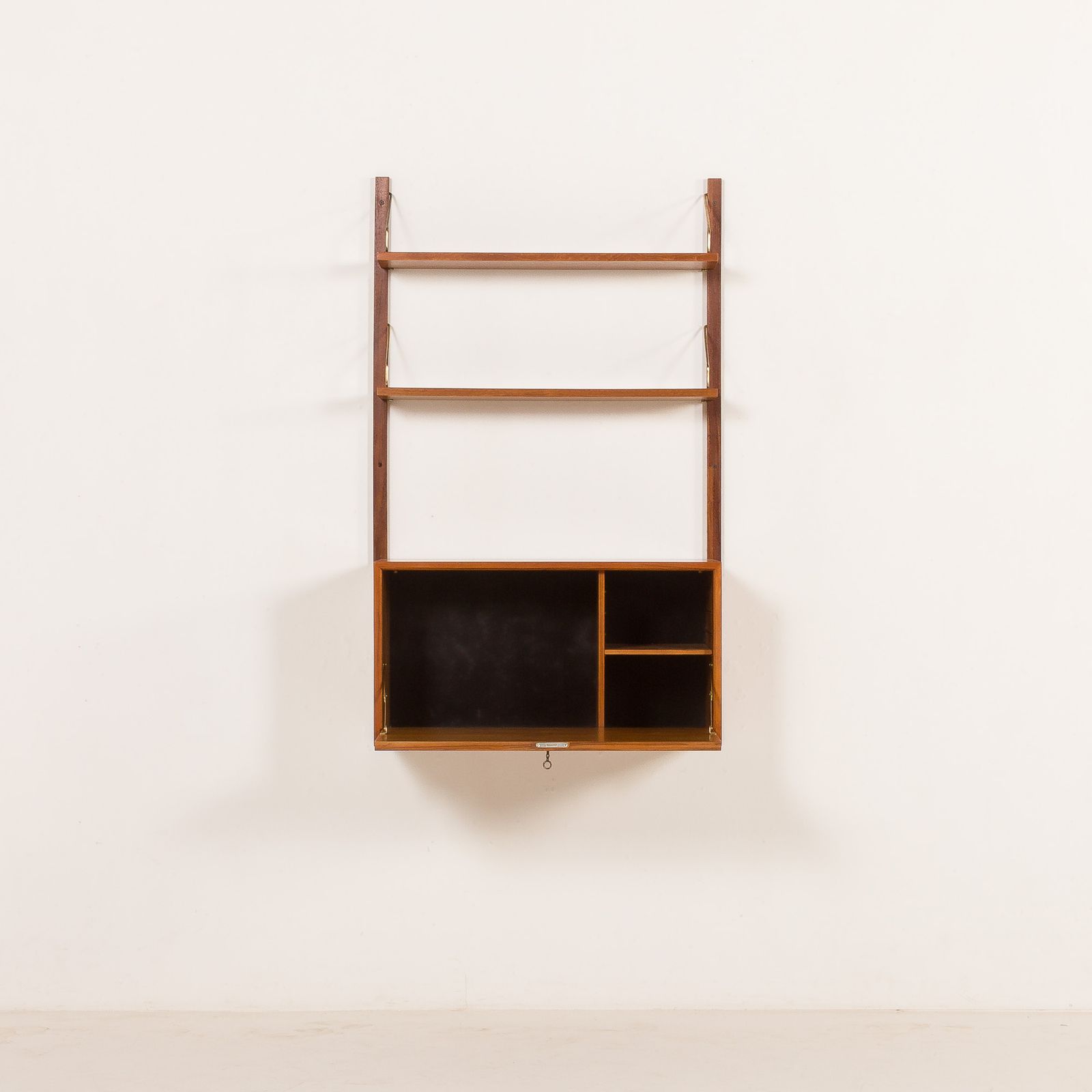 Poul Cadovius Teak Shelving Wall Unit With A Bureau, Cado 1960s