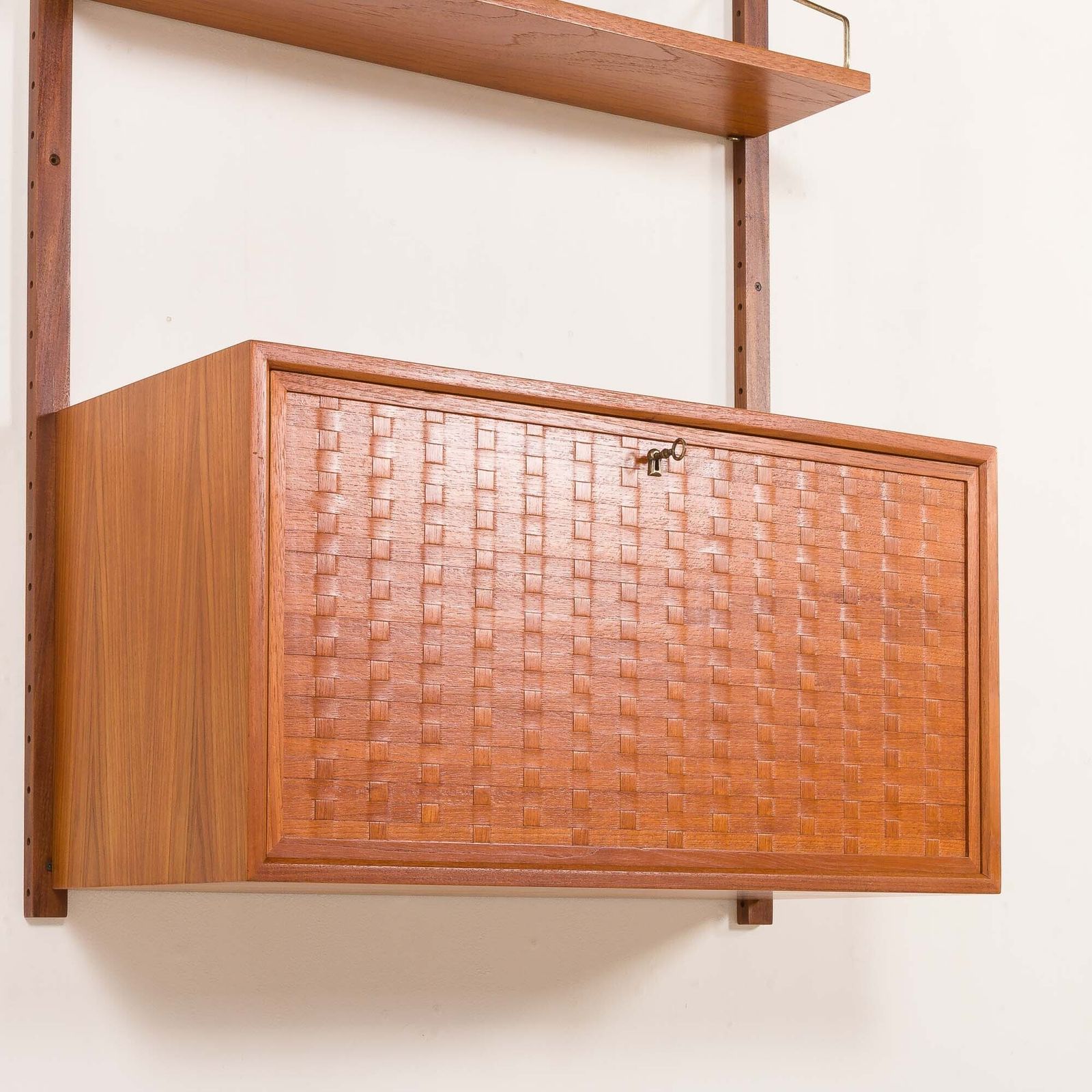 Poul Cadovius Teak Shelving Wall Unit With A Bureau, Cado 1960s photo buy